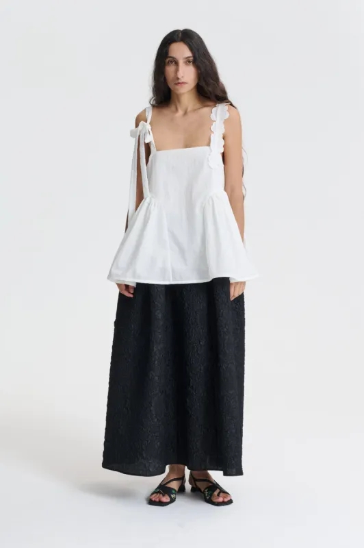 ONYX | TOP RECYCLED TAFFETA WHITE sold by Cecilie Bahnsen