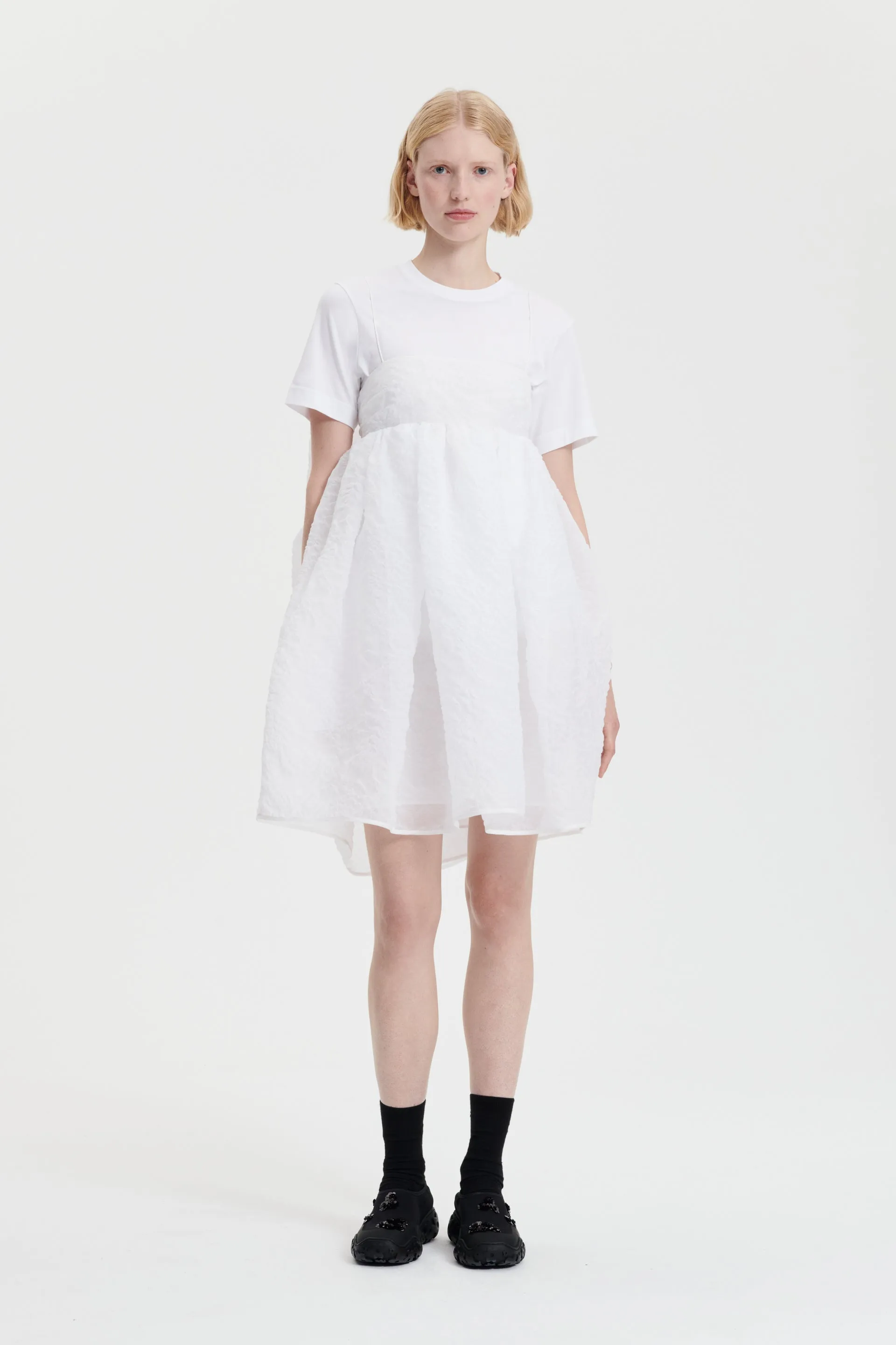 GINA | DRESS POSY MATELASSE WHITE sold by Cecilie Bahnsen product image thumbnail 3