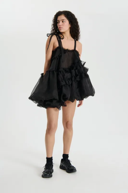 CRISTINA | DRESS SATIN ORGANZA BLACK sold by Cecilie Bahnsen