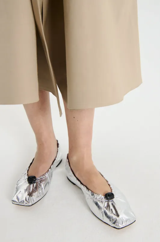 ORBELLA | BALLET LAMINATED TAFFETA SILVER sold by Cecilie Bahnsen