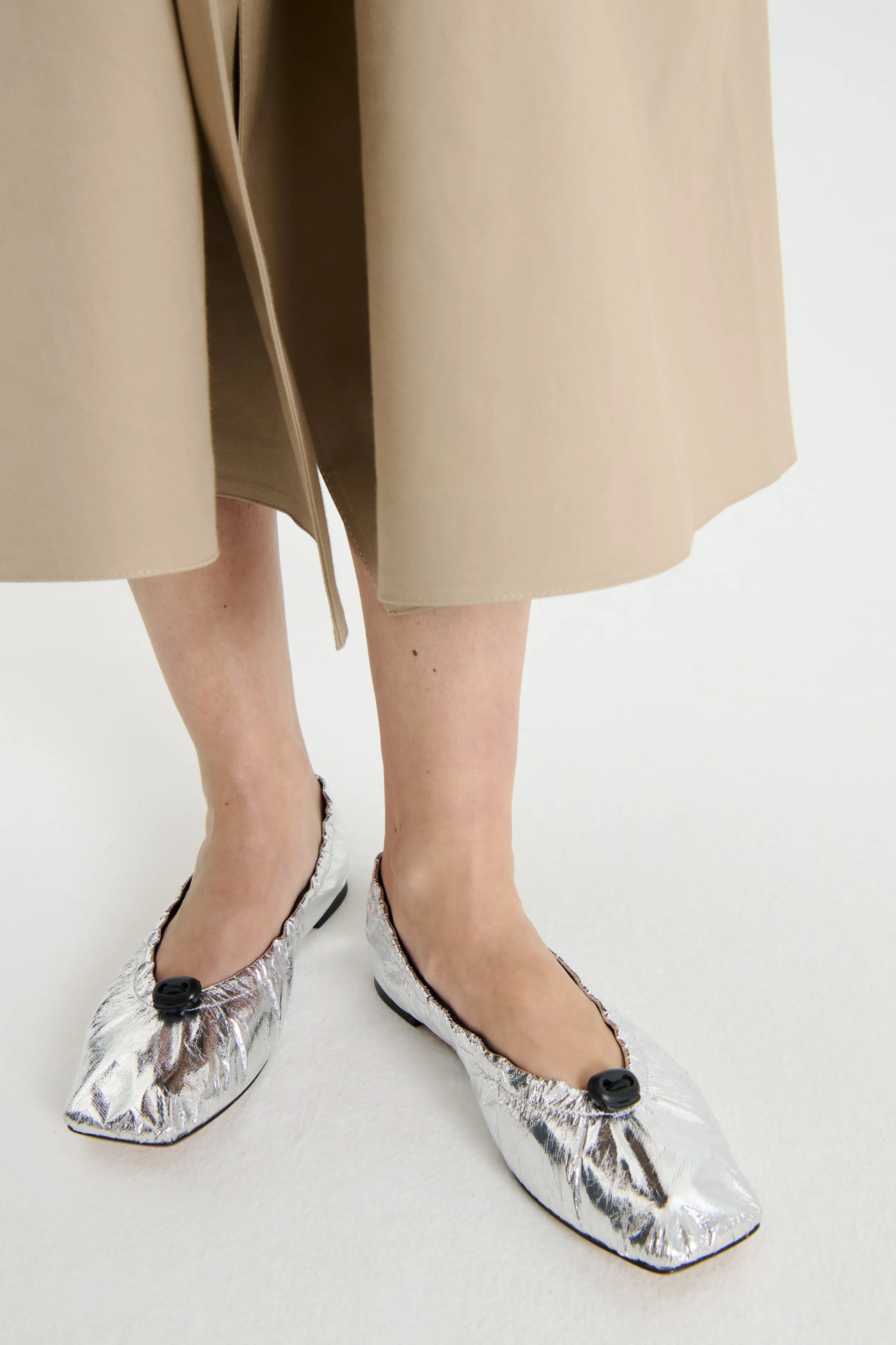 ORBELLA | BALLET LAMINATED TAFFETA SILVER sold by Cecilie Bahnsen