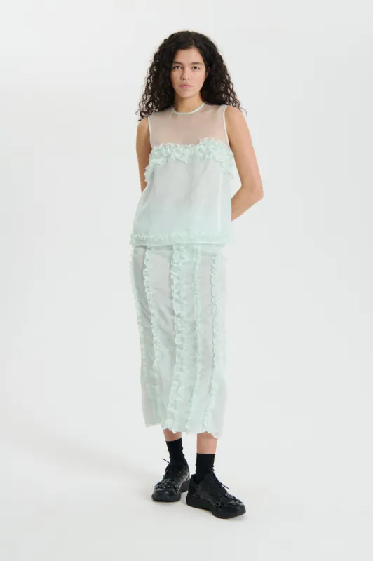 OCEAN | SKIRT SATIN ORGANZA MINT sold by Cecilie Bahnsen