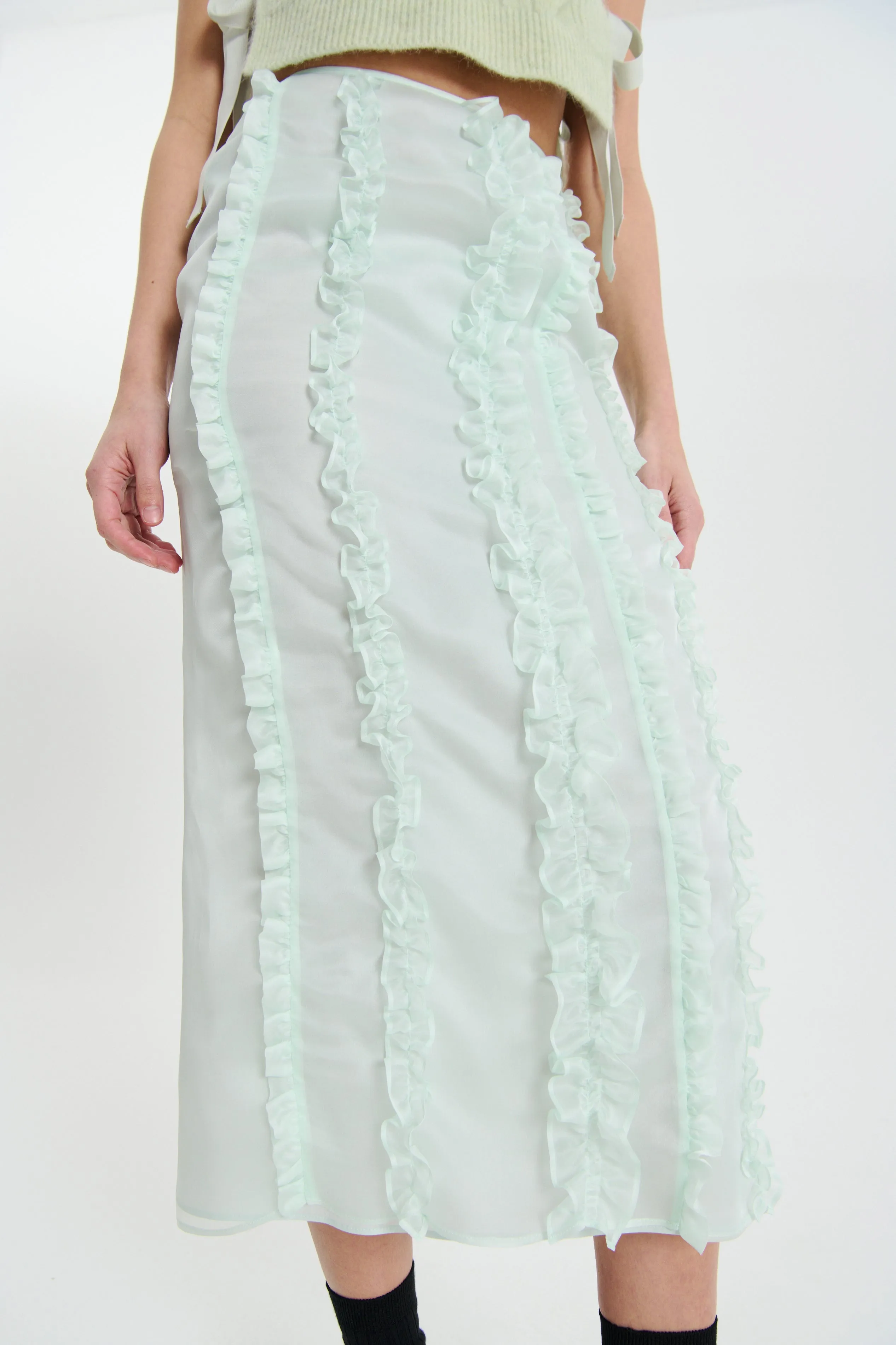 OCEAN | SKIRT SATIN ORGANZA MINT sold by Cecilie Bahnsen product image thumbnail 2