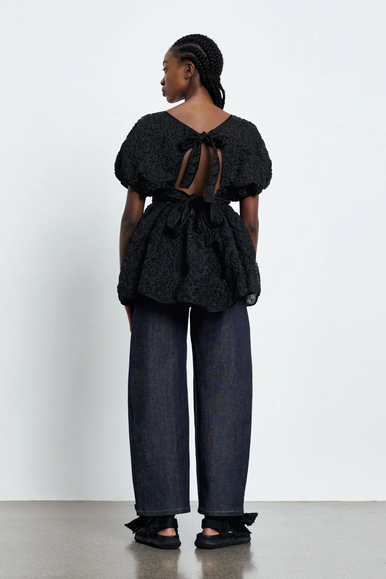 ANGIE | TOP GRASMERE MATELASSÉ BLACK sold by Cecilie Bahnsen product image thumbnail 2