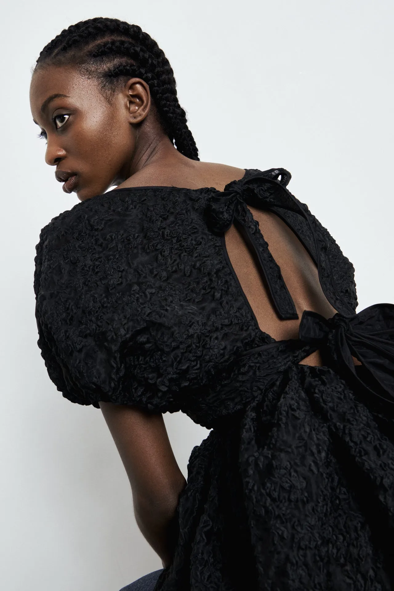 ANGIE | TOP GRASMERE MATELASSÉ BLACK sold by Cecilie Bahnsen product image thumbnail 3