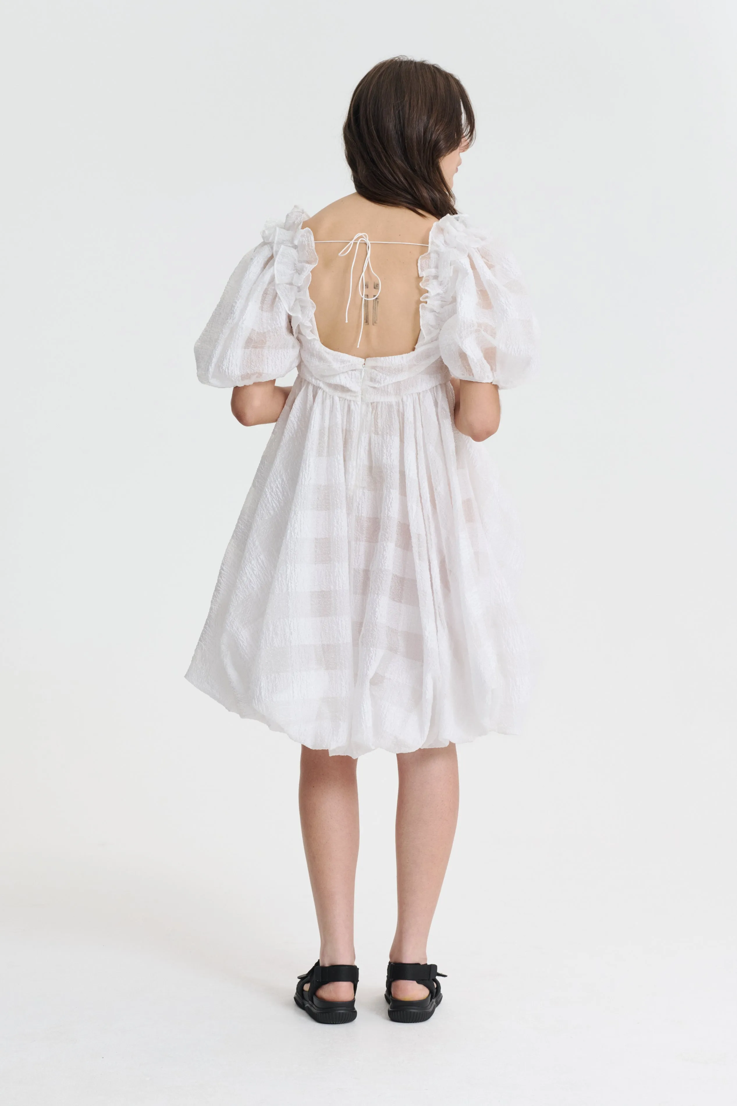 GWEN | DRESS GINGHAM JACQUARD WHITE BRIDAL sold by Cecilie Bahnsen product image thumbnail 2