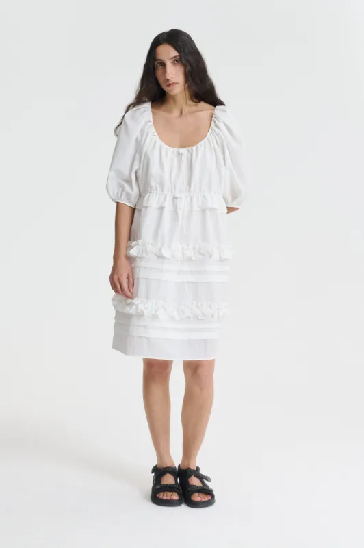 AURELIA | DRESS RECYCLED TAFFETA WHITE sold by Cecilie Bahnsen