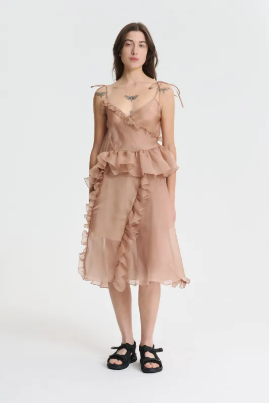 ALESSANDRA | TOP ORGANZA CHESTNUT made by Cecilie Bahnsen