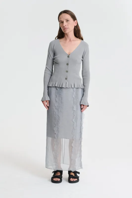 CASSIA | CARDIGAN JOLIE CREPE GREY made by Cecilie Bahnsen