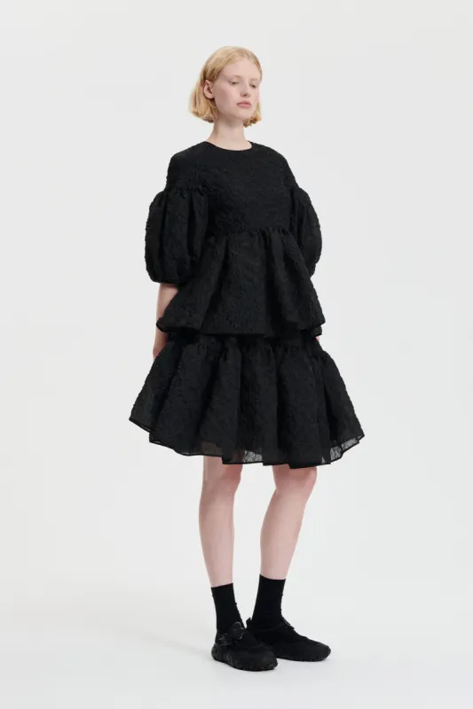 JERRY | TOP GRASMERE MATELASSÉ BLACK sold by Cecilie Bahnsen