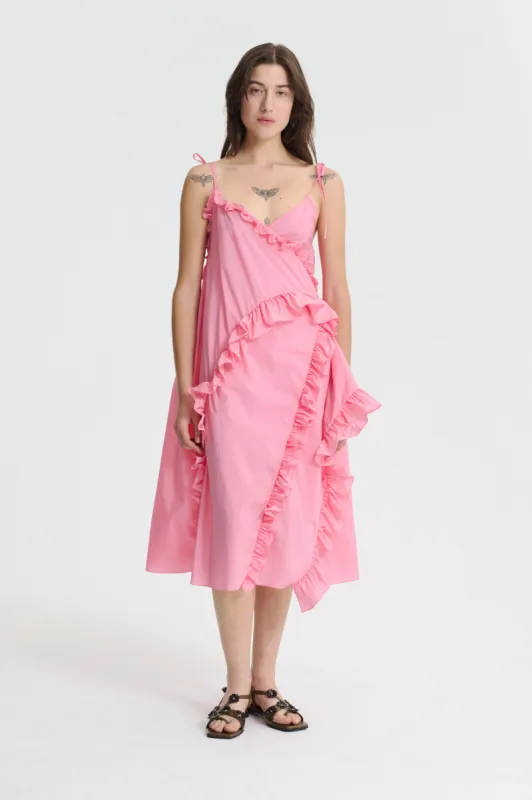 AMILIA | DRESS SHIKI LIGHT TAFFETA SORBET made by Cecilie Bahnsen