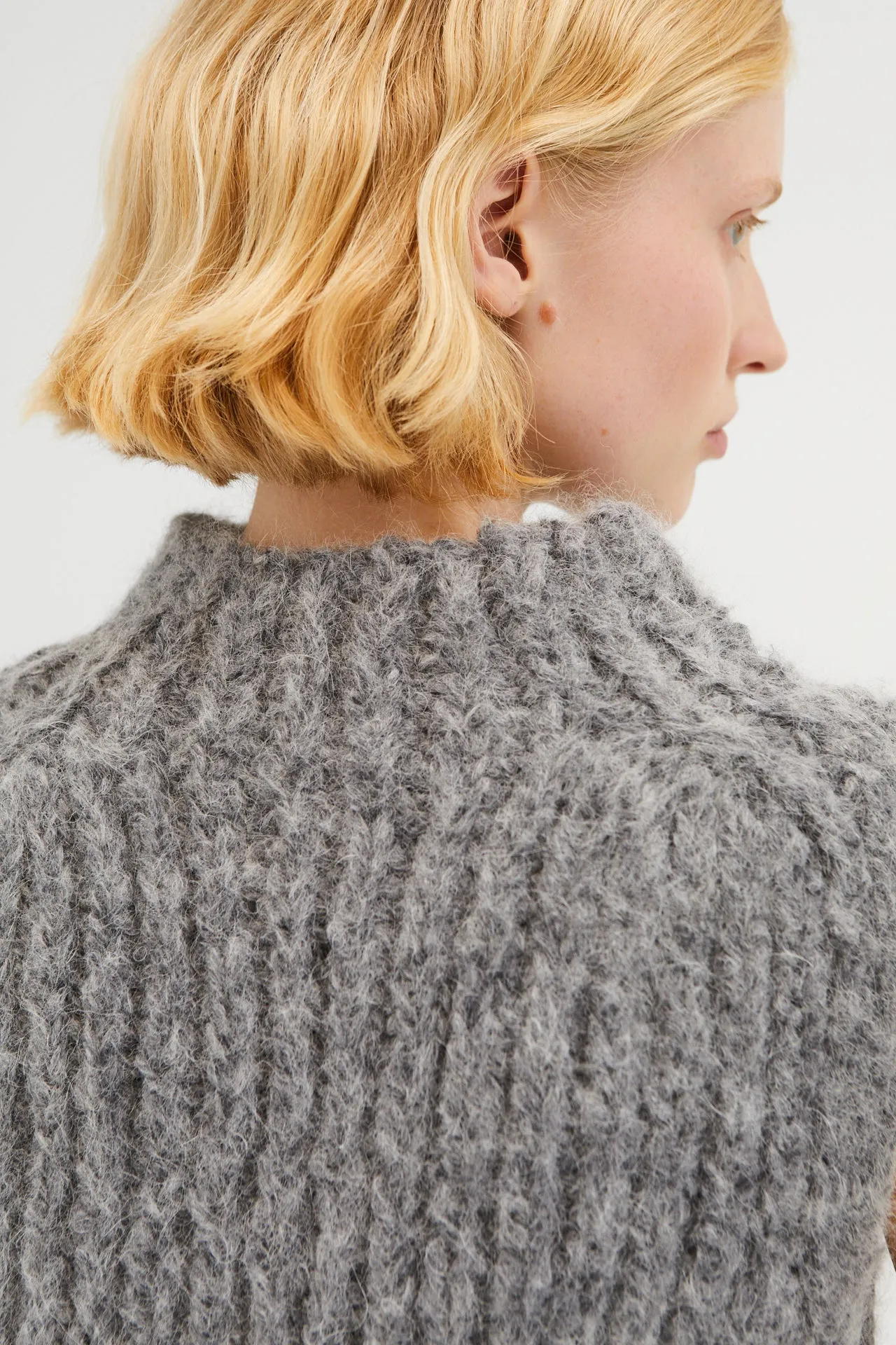 GEORGIA | VEST HAND KNITTED ALPACA GREY sold by Cecilie Bahnsen product image thumbnail 2