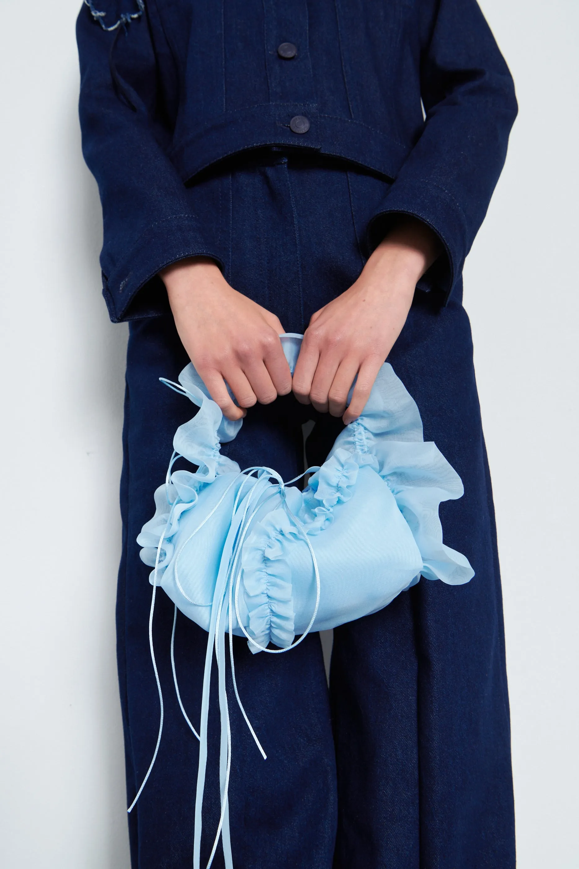 UMI | BAG GLAZED ORGANZA LIGHT BLUE sold by Cecilie Bahnsen
