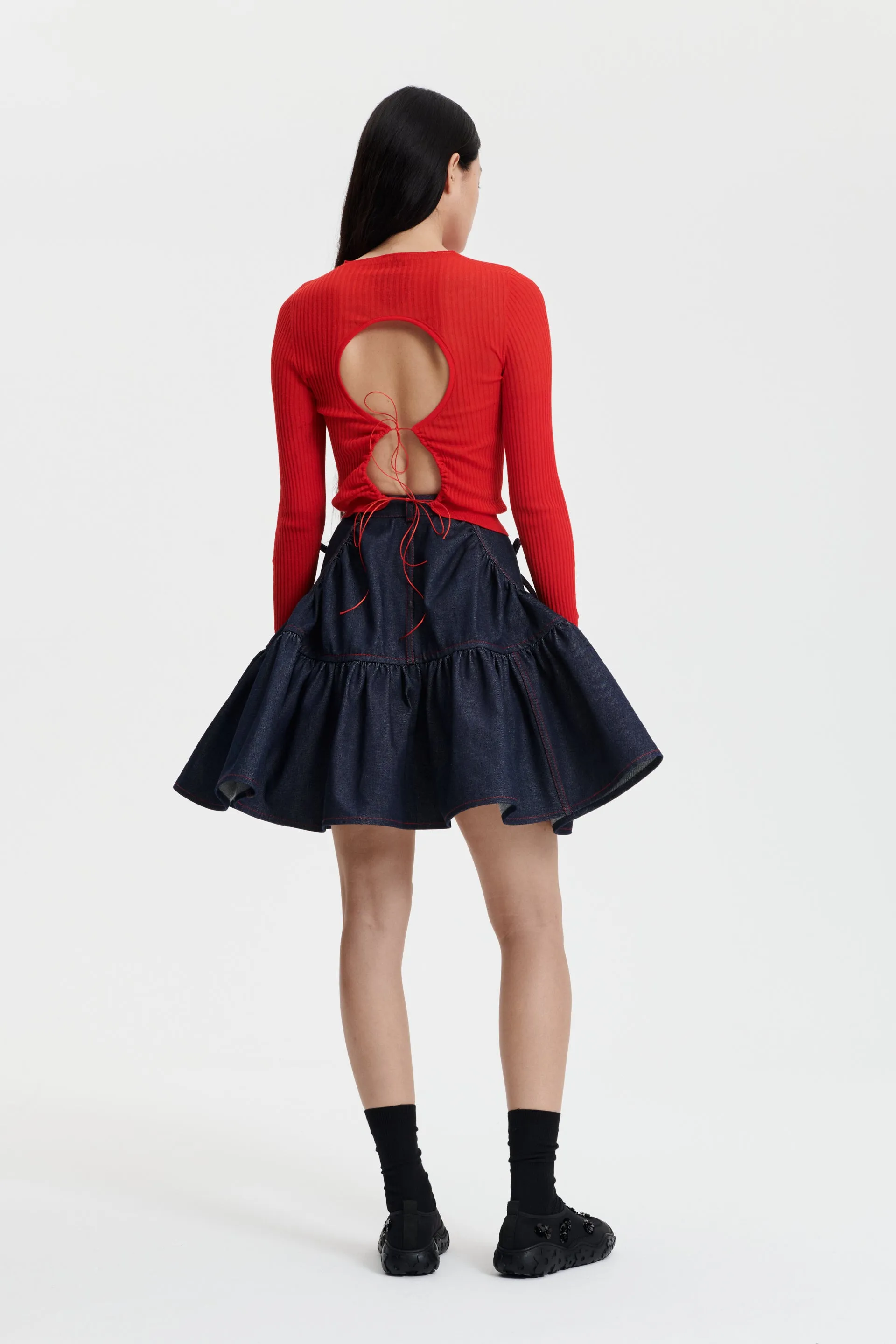 JAYLA | TOP LIGHTWEIGHT KNIT POPPY RED sold by Cecilie Bahnsen product image thumbnail 3