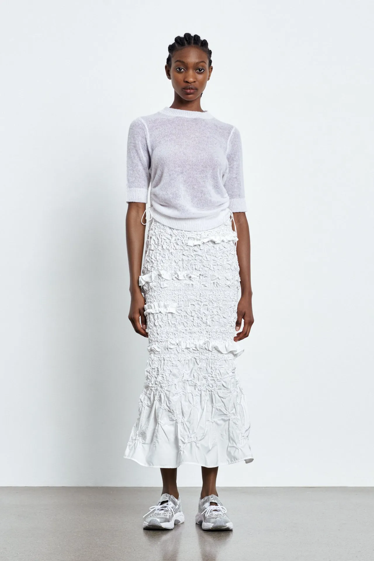 VIDEL | TOP VENUS SOFT KNIT WHITE sold by Cecilie Bahnsen