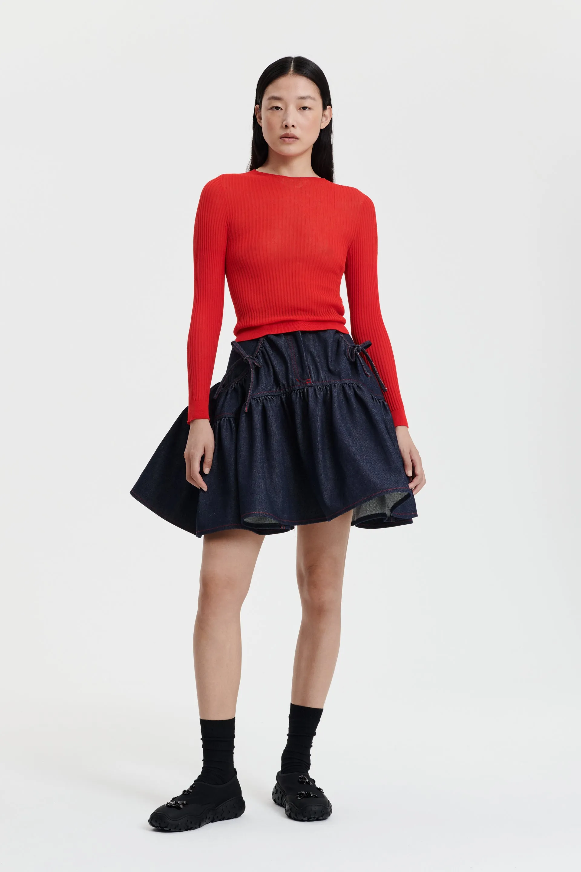 JAYLA | TOP LIGHTWEIGHT KNIT POPPY RED sold by Cecilie Bahnsen