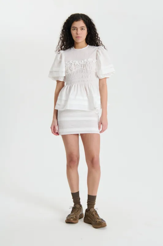 ONESSA | TOP RECYCLED TAFFETA WHITE made by Cecilie Bahnsen