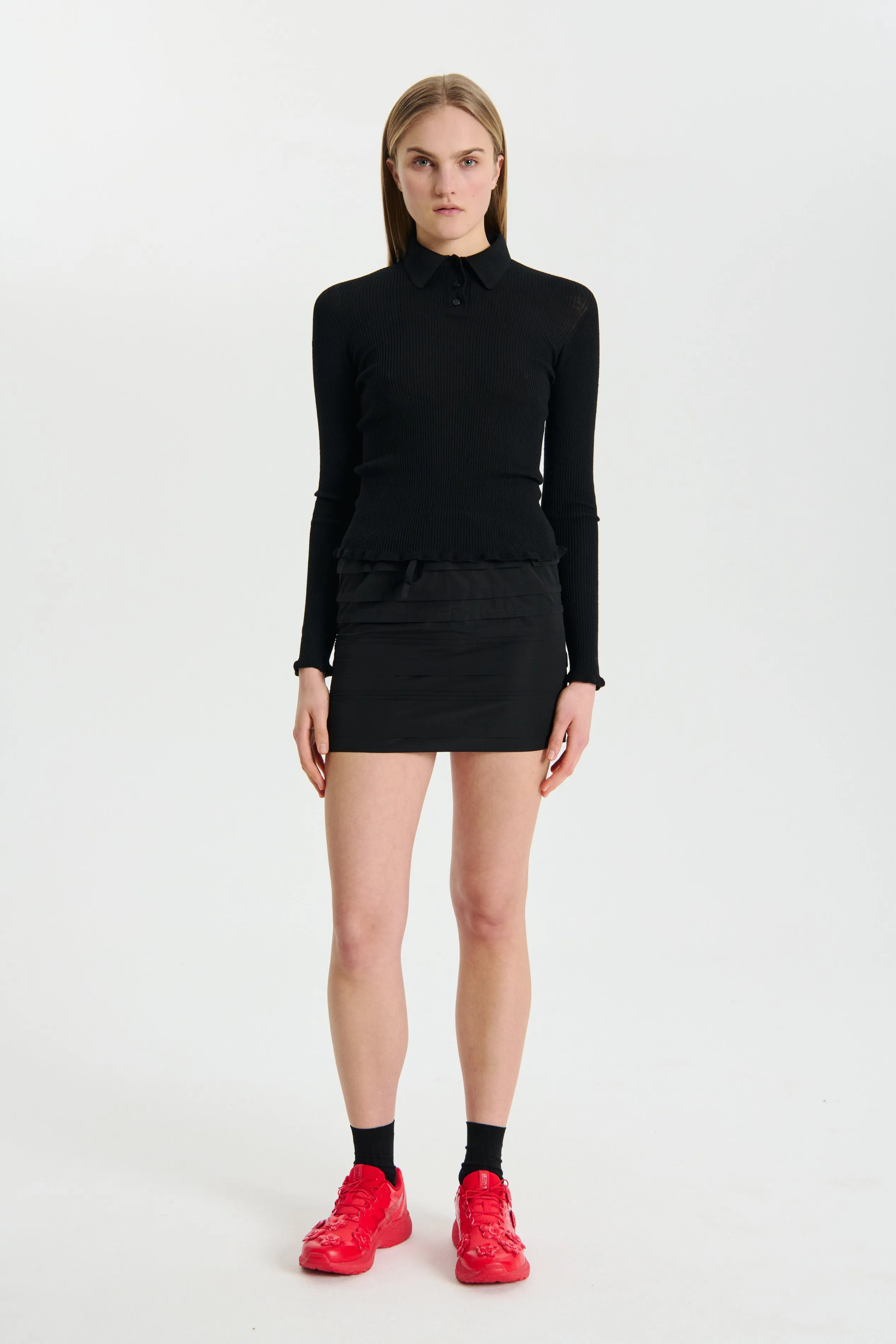 OCIE | SKIRT RECYCLED TAFFETA BLACK sold by Cecilie Bahnsen