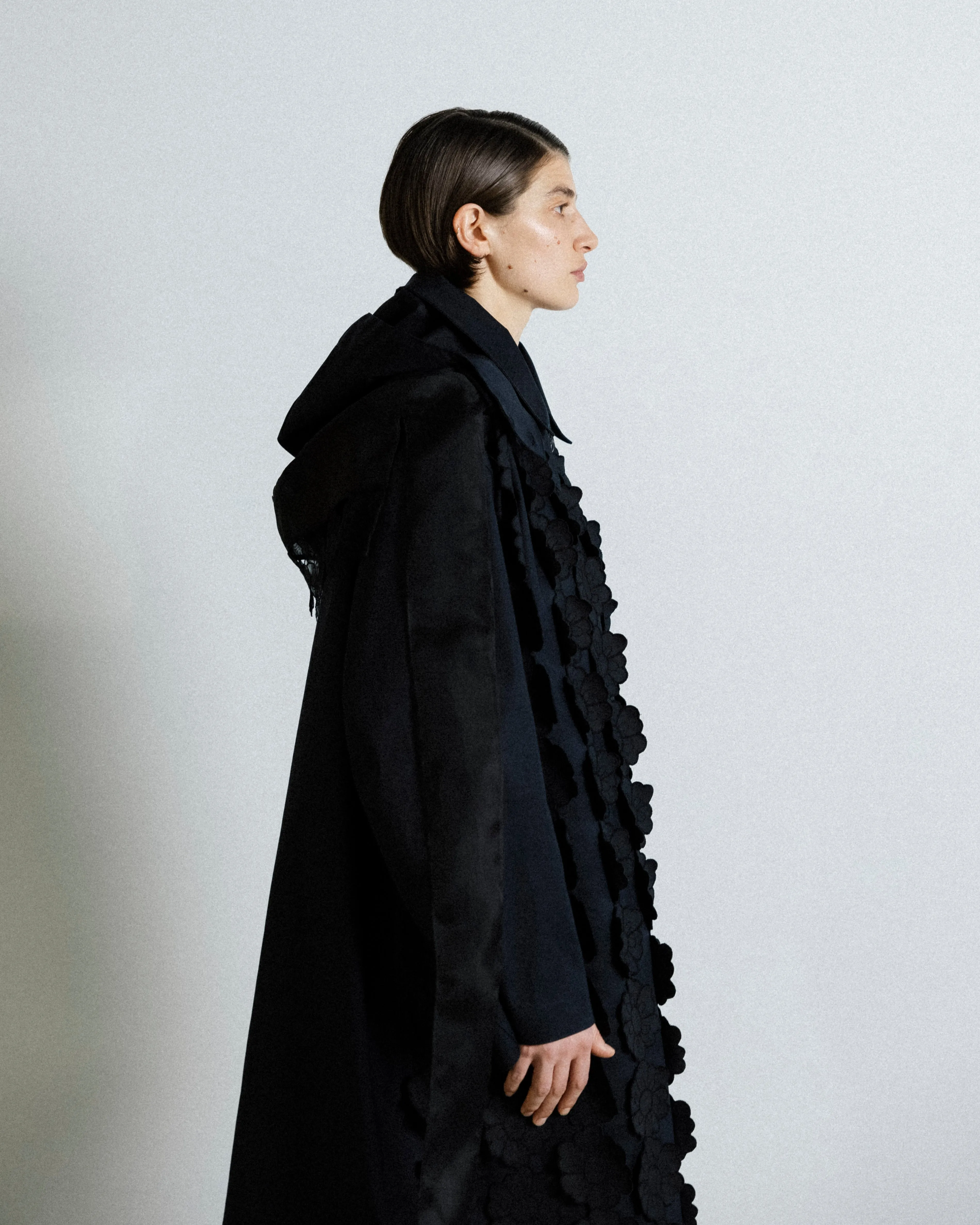 OLYA | COAT BONDED COTTON (EMB) MIDNIGHT BLACK sold by Cecilie Bahnsen product image thumbnail 2