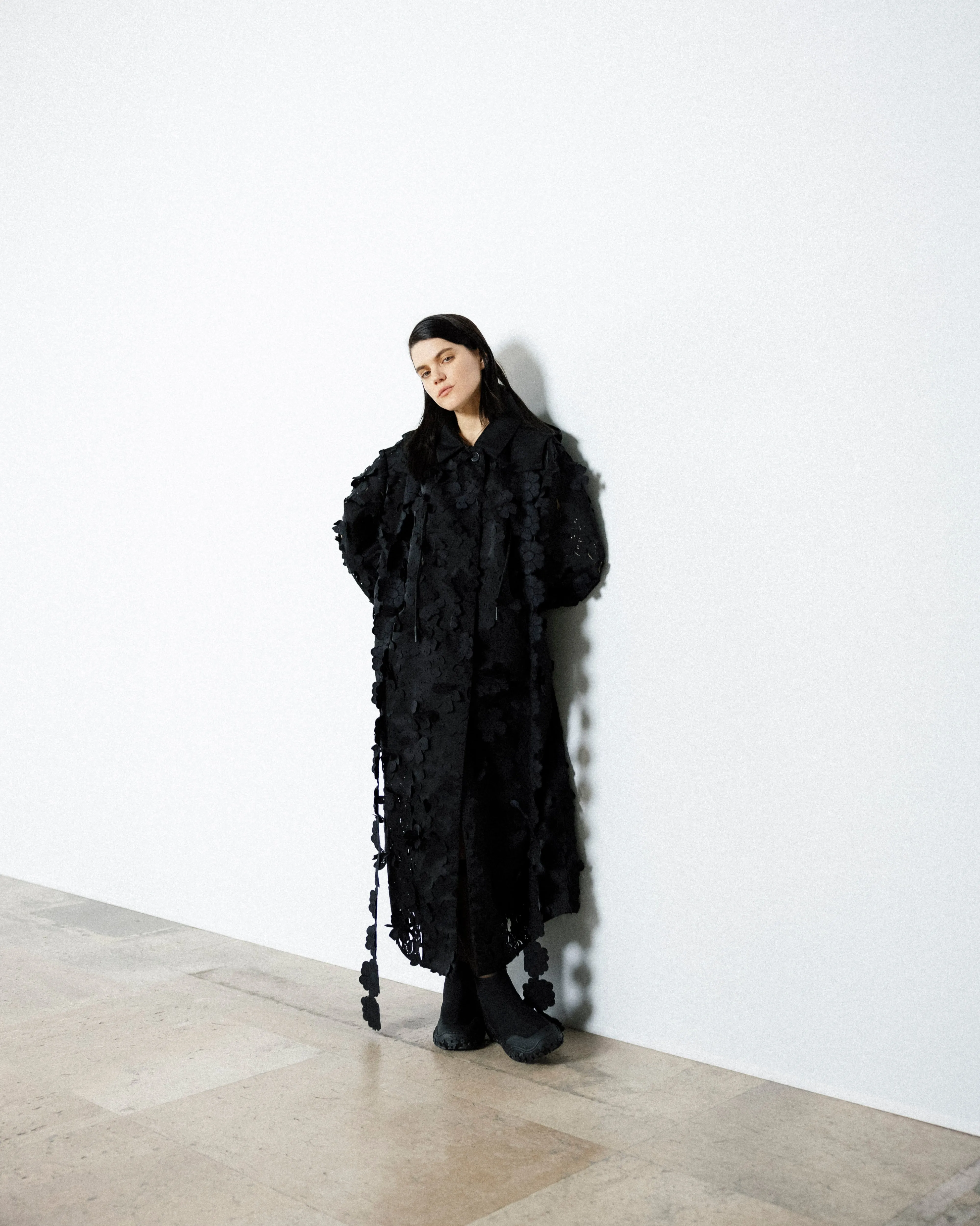 OLYA | COAT BONDED COTTON (EMB) MIDNIGHT BLACK sold by Cecilie Bahnsen product image thumbnail 5