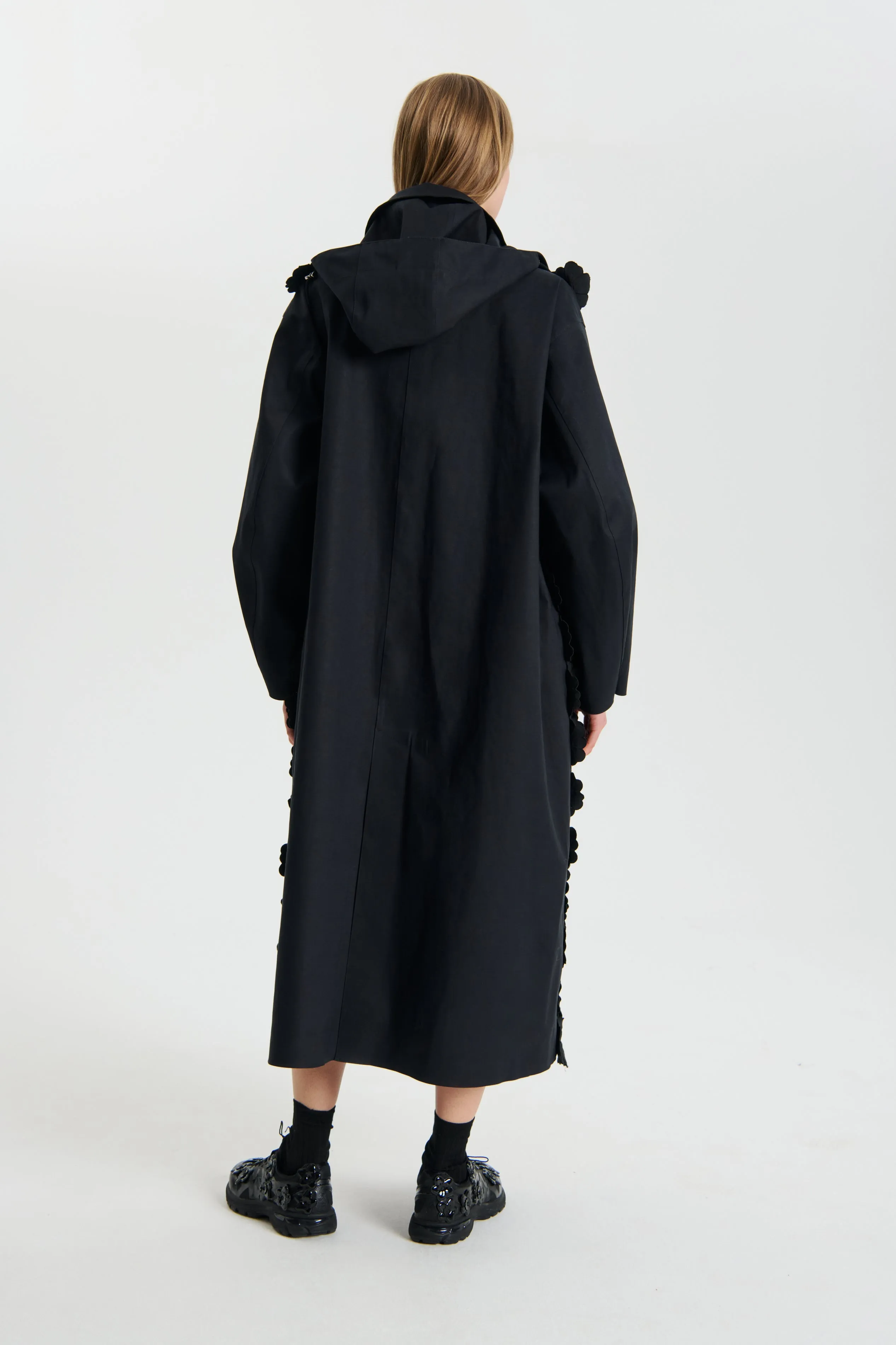 OLYA | COAT BONDED COTTON (EMB) MIDNIGHT BLACK sold by Cecilie Bahnsen product image thumbnail 4