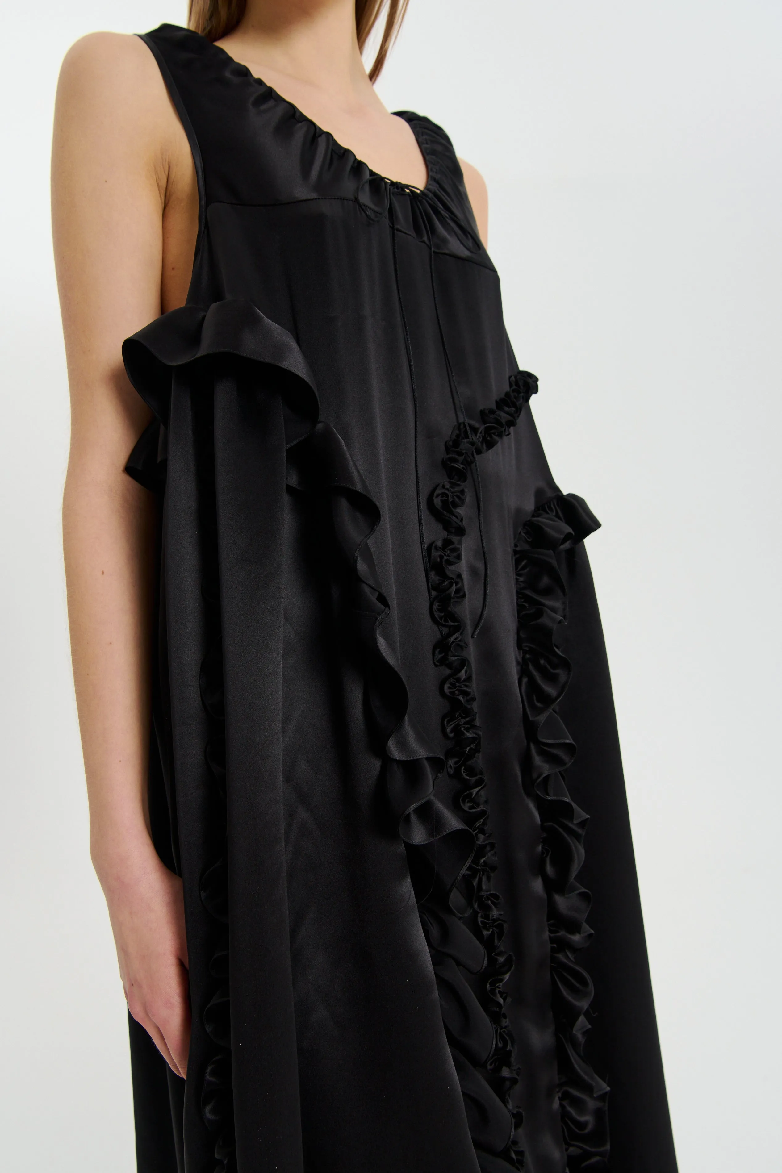 OPAL | DRESS SILK SATIN BLACK sold by Cecilie Bahnsen product image thumbnail 3