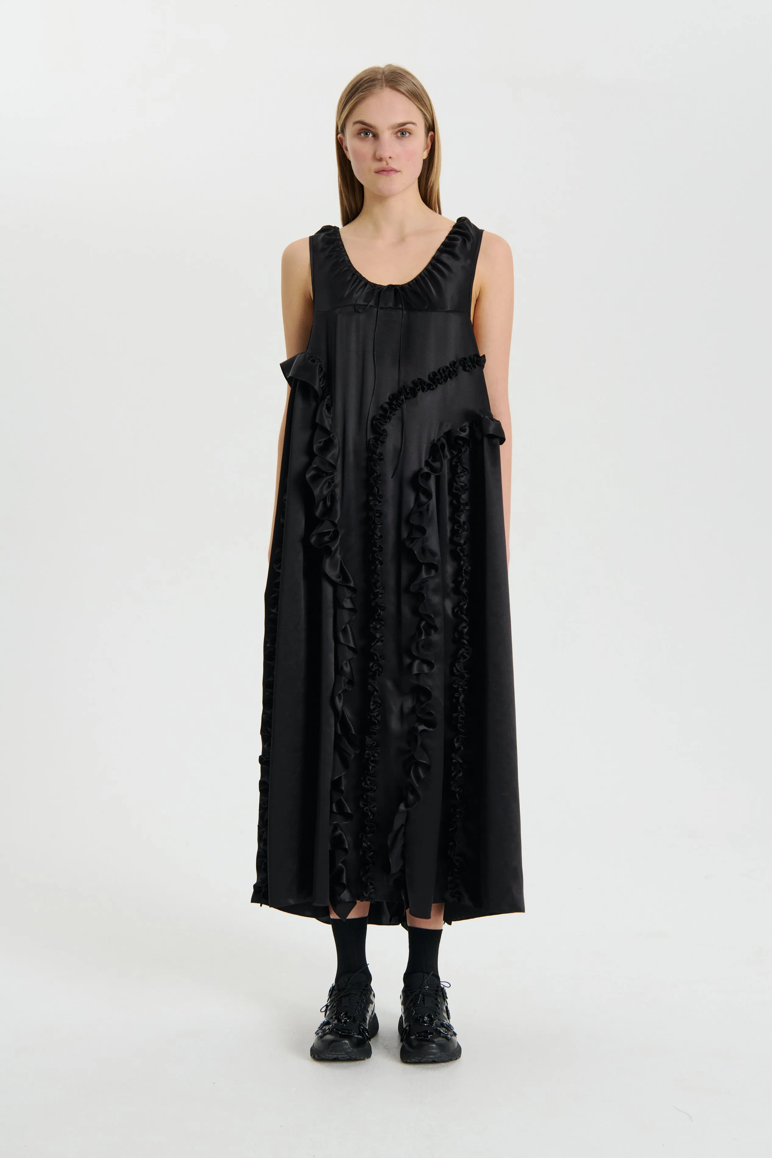 OPAL | DRESS SILK SATIN BLACK sold by Cecilie Bahnsen product image thumbnail 2