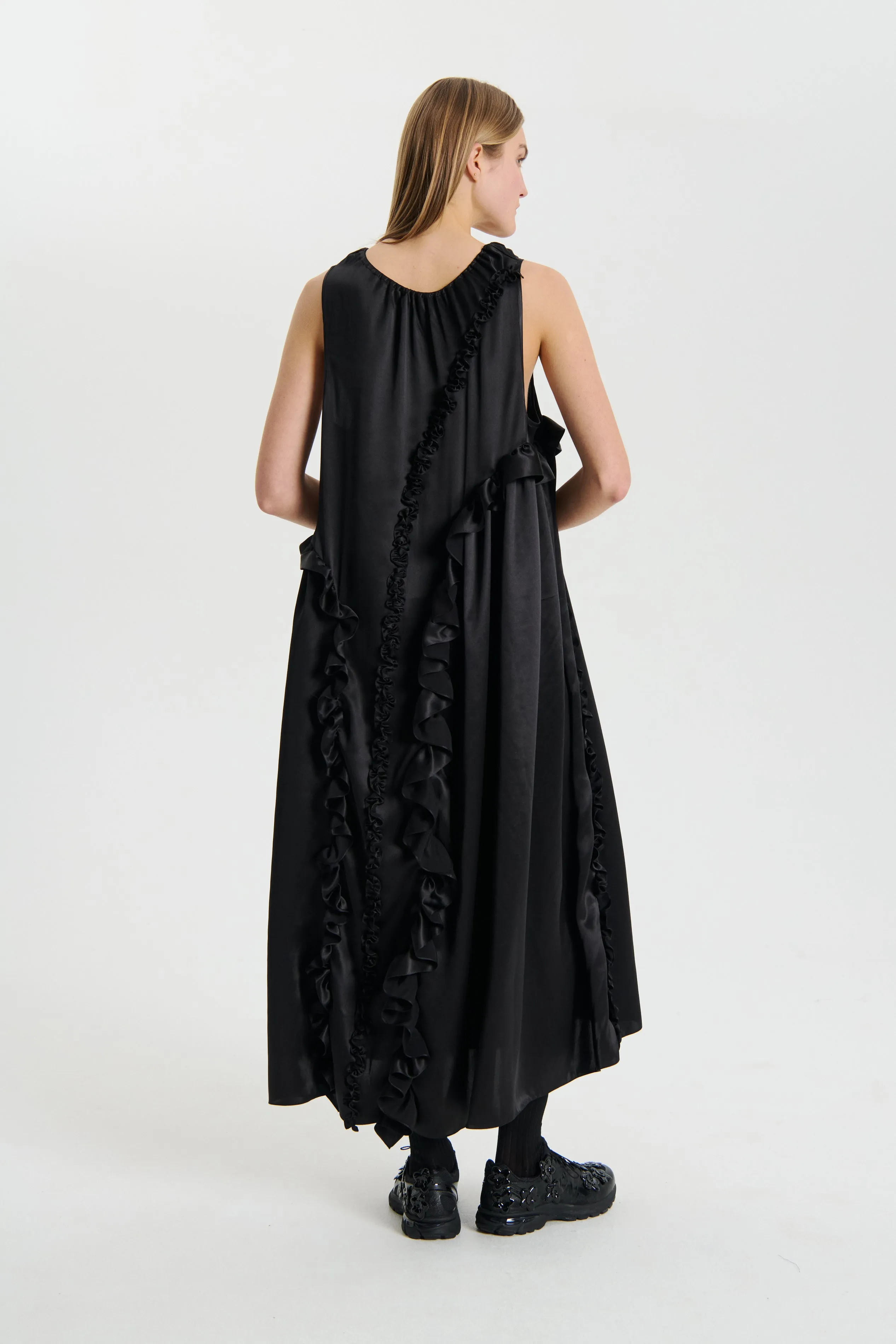 OPAL | DRESS SILK SATIN BLACK sold by Cecilie Bahnsen product image thumbnail 4