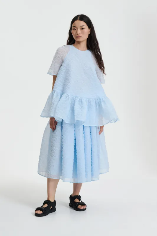SUSI | TOP NIMBUS MATELASSE LIGHT BLUE sold by Cecilie Bahnsen