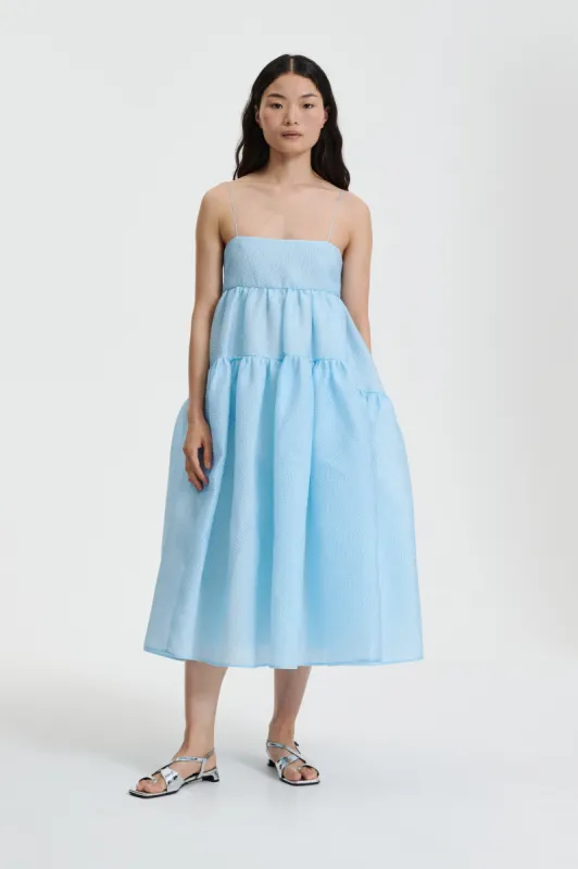 SOFIE | DRESS KAZE MATELASSÉ LIGHT BLUE made by Cecilie Bahnsen