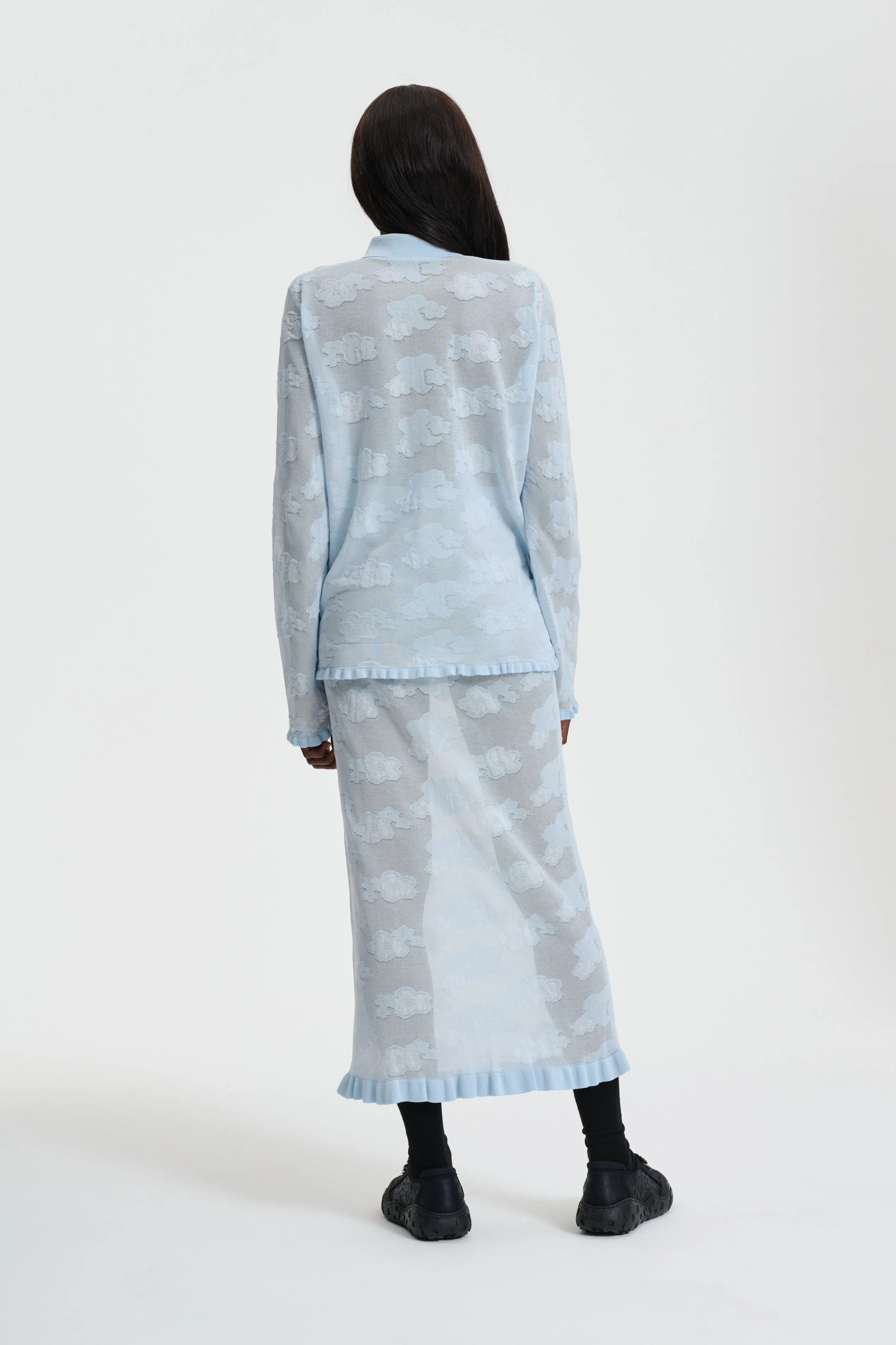 PEGONIA | SKIRT JACQUARD KNIT LIGHT BLUE sold by Cecilie Bahnsen product image thumbnail 2