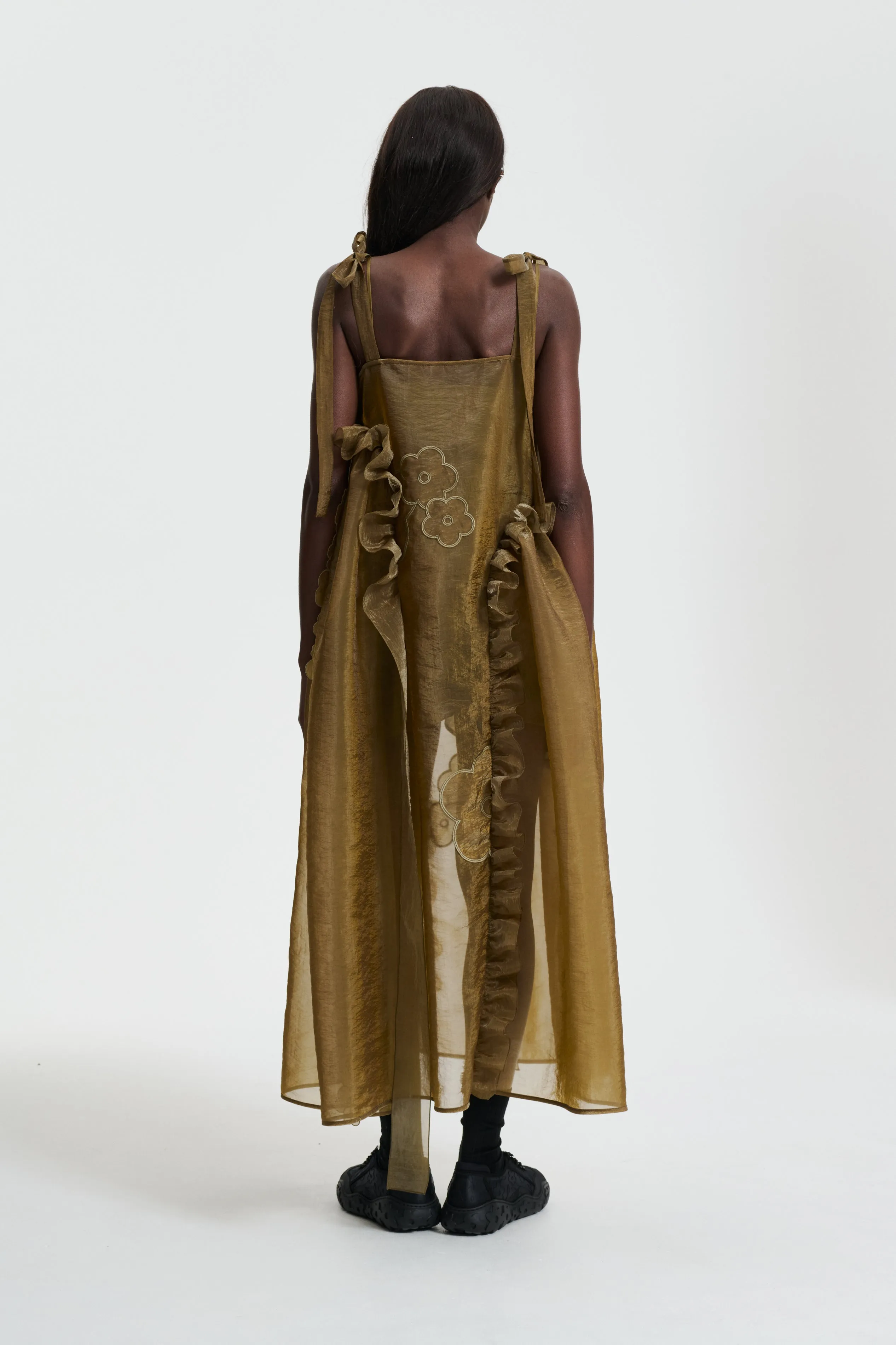 OSWALD | DRESS LIQUID MYRTIA OLIVE sold by Cecilie Bahnsen product image thumbnail 4