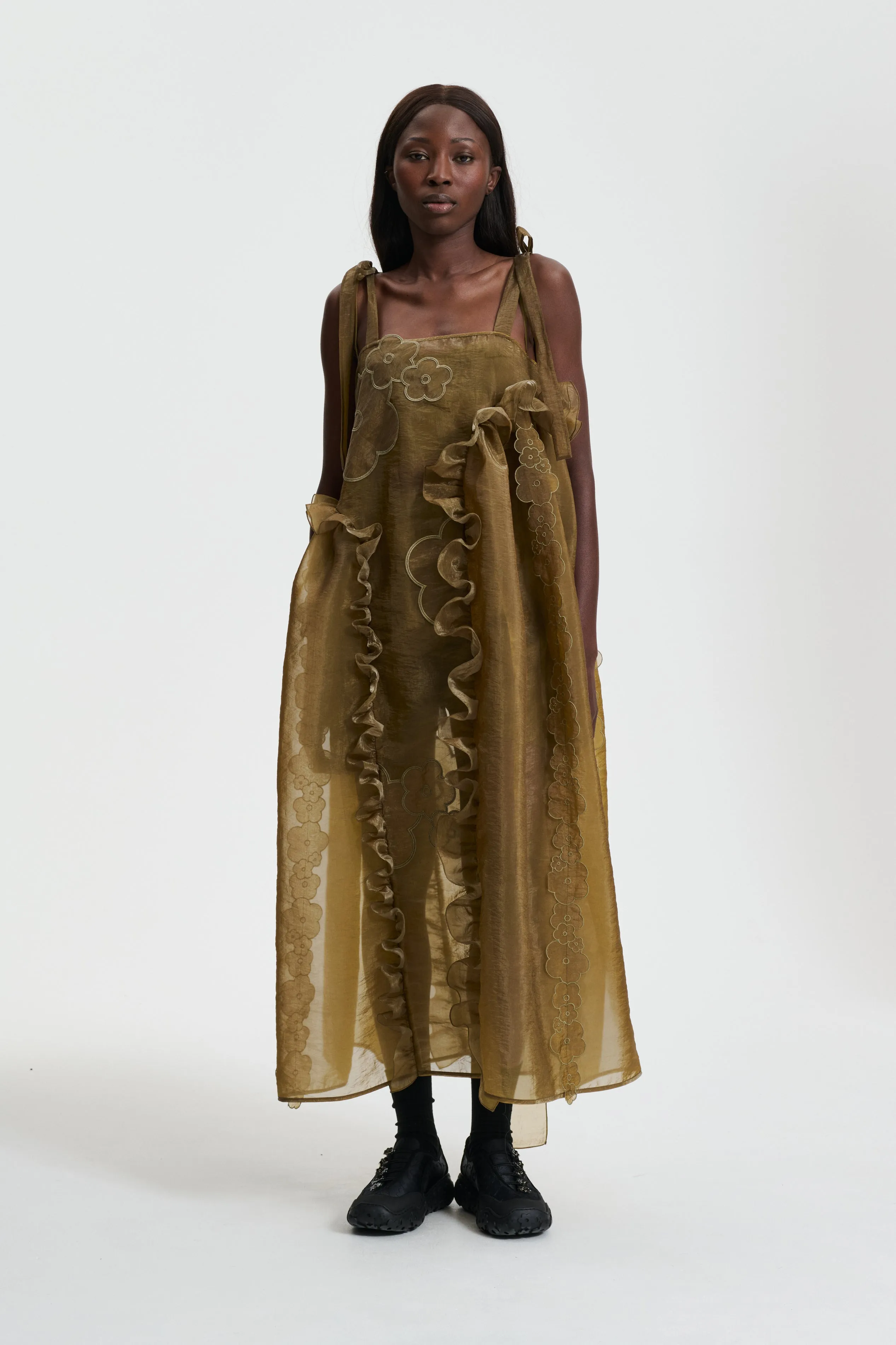 OSWALD | DRESS LIQUID MYRTIA OLIVE sold by Cecilie Bahnsen product image thumbnail 2