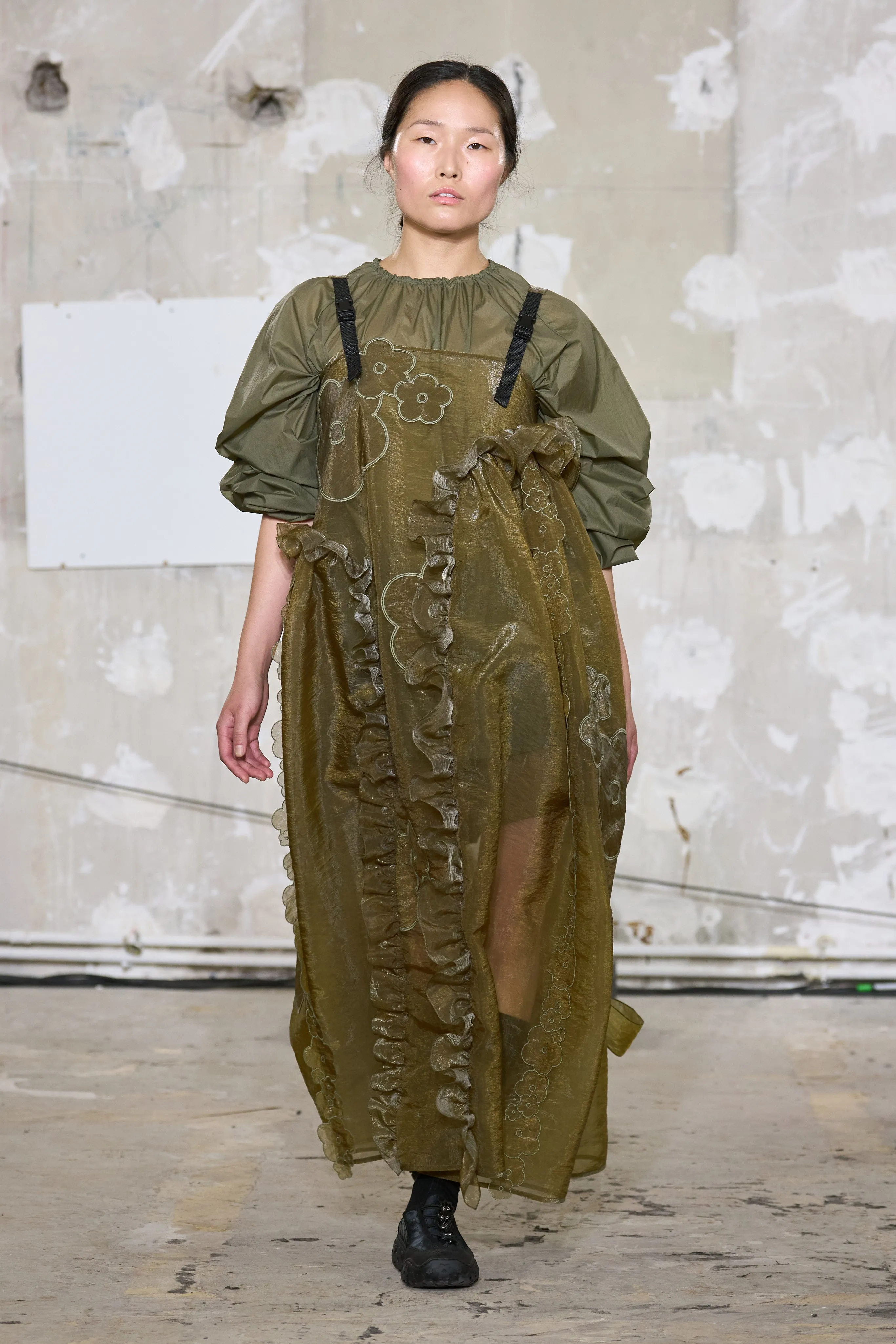OSWALD | DRESS LIQUID MYRTIA OLIVE sold by Cecilie Bahnsen