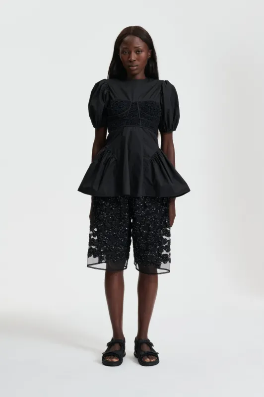 CONNER | TOP COTTON BLACK sold by Cecilie Bahnsen