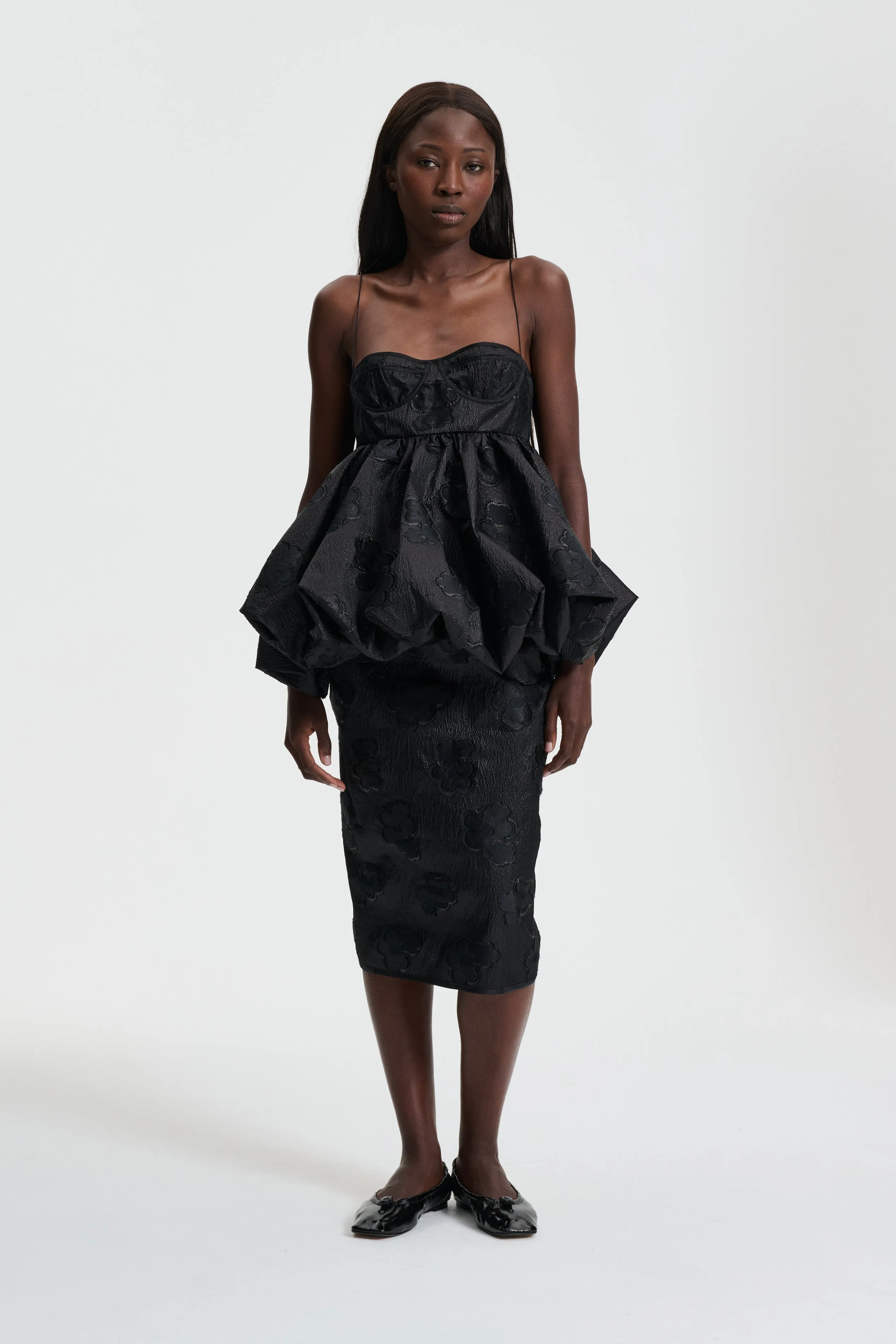 ANETTE | TOP KUMO FIL-COUPÉ BLACK sold by Cecilie Bahnsen product image thumbnail 3