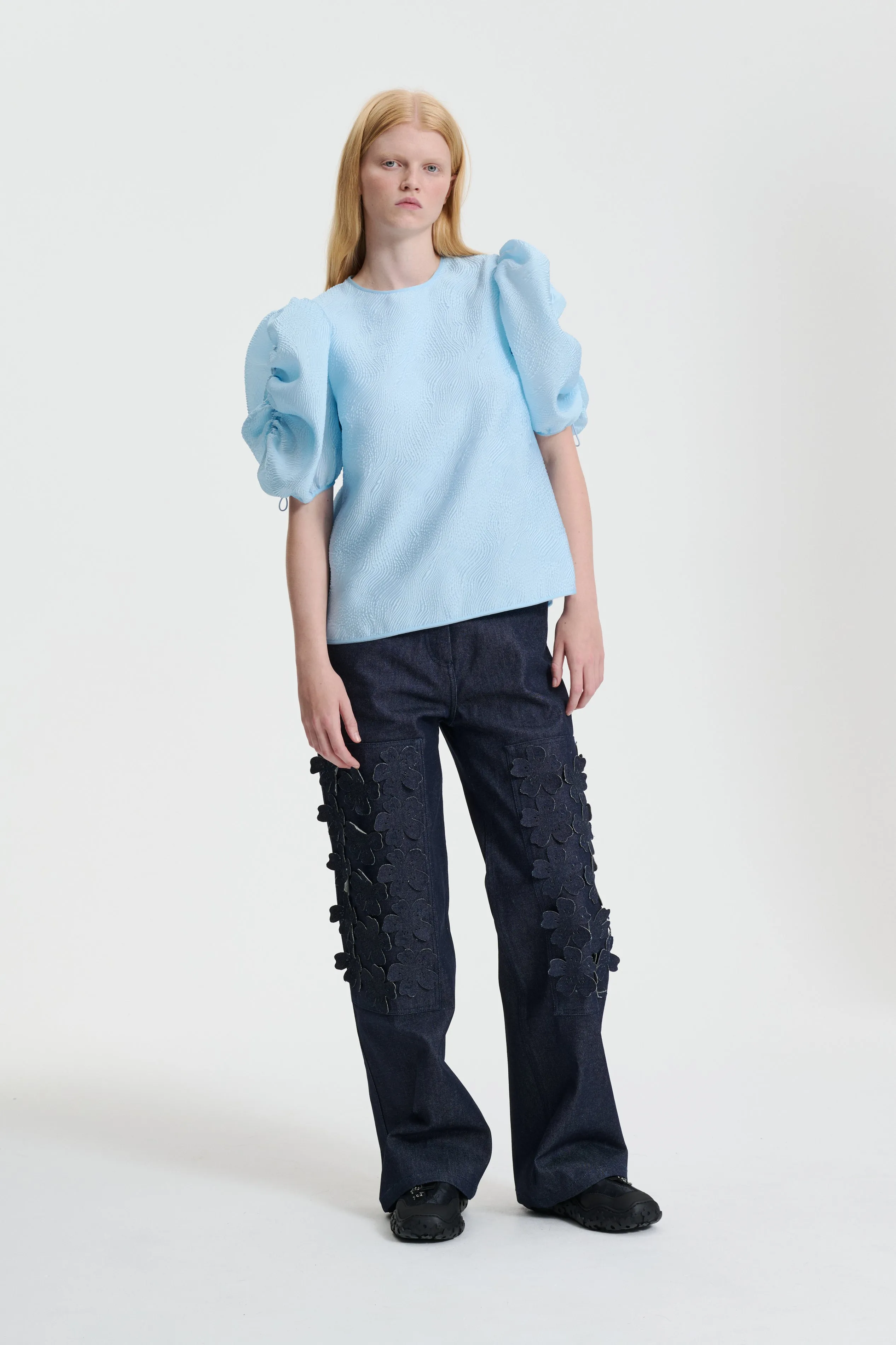 AMARI | TOP KAZE MATELASS´E LIGHT BLUE sold by Cecilie Bahnsen