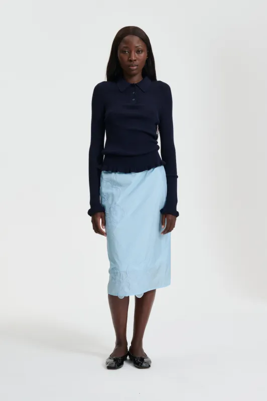 ALLEGRA | SKIRT SHIKI LIGHT TAFFETA LIGHT BLUE sold by Cecilie Bahnsen