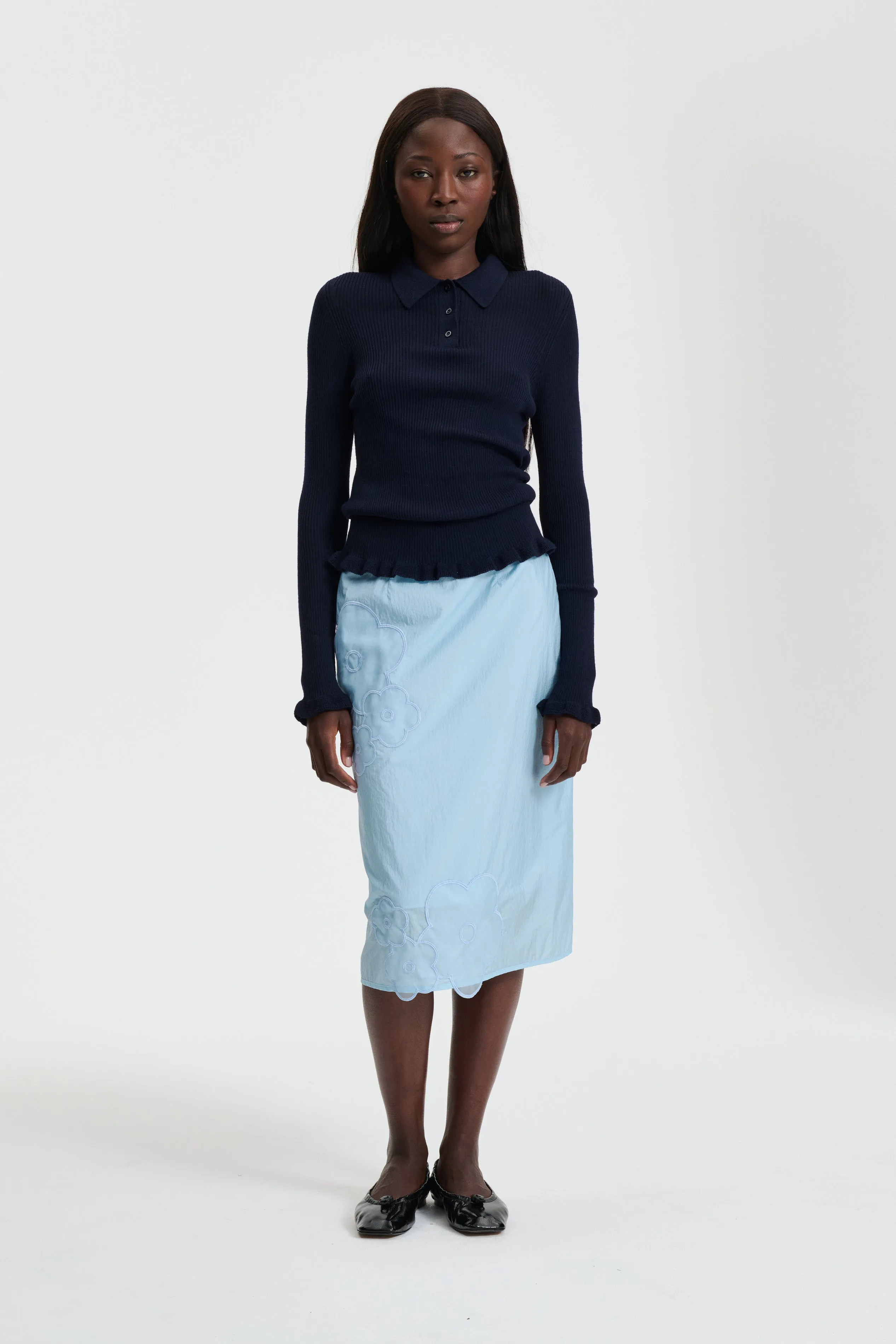 ALLEGRA | SKIRT SHIKI LIGHT TAFFETA LIGHT BLUE sold by Cecilie Bahnsen