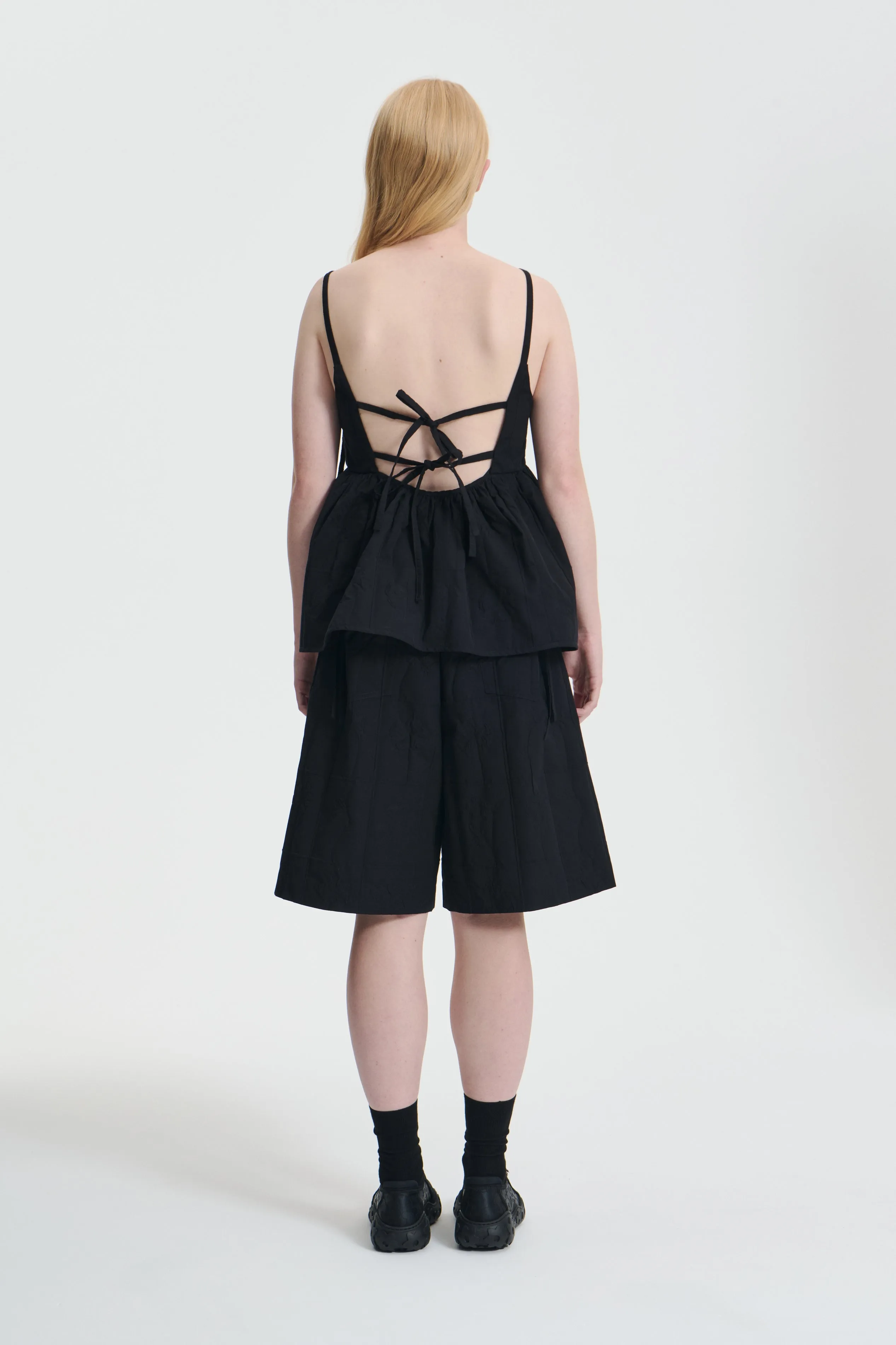 AKIRA | TOP FLORA MATELASSÉ BLACK sold by Cecilie Bahnsen product image thumbnail 3