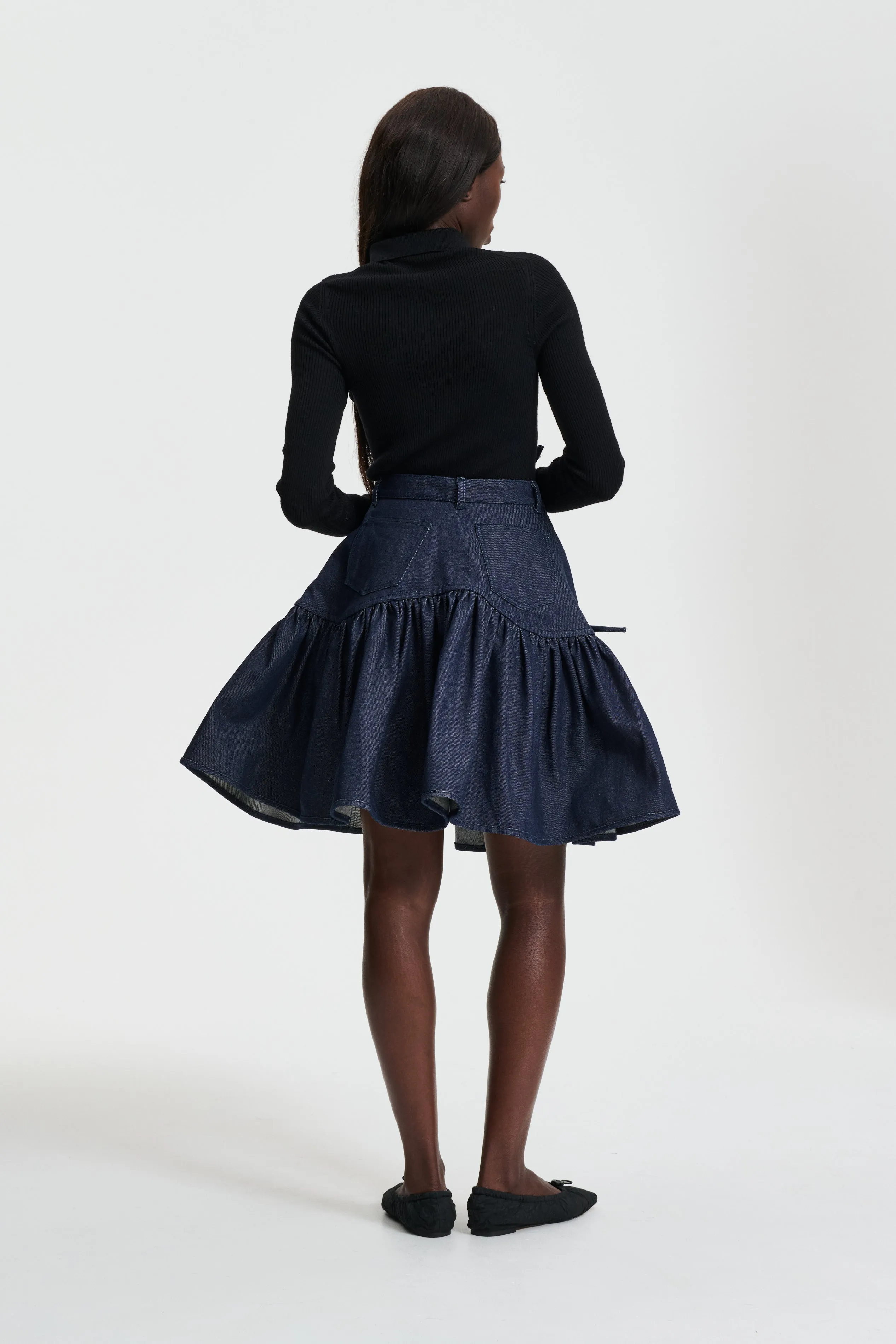 OPRAH | SKIRT DENIM INDIGO sold by Cecilie Bahnsen product image thumbnail 3
