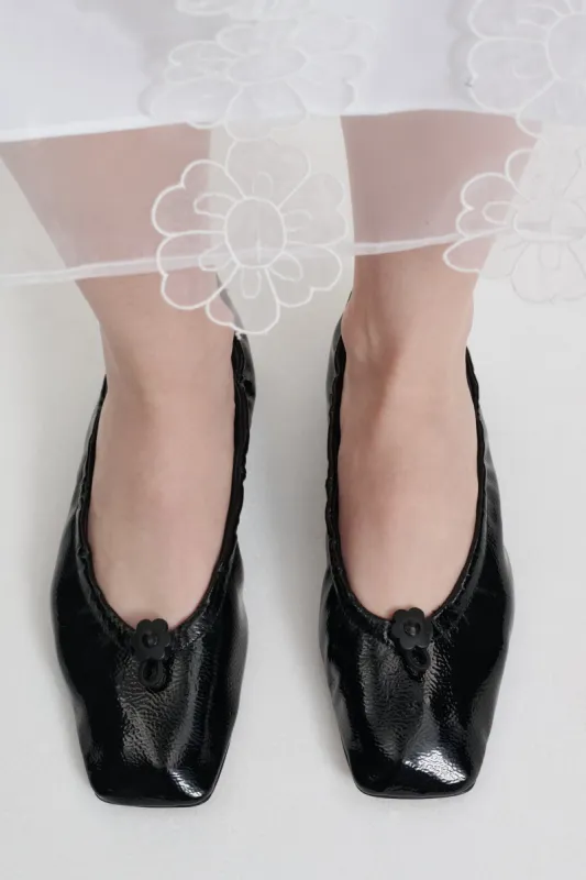 ORBELLA | BALLET PATENT LEATHER BLACK sold by Cecilie Bahnsen