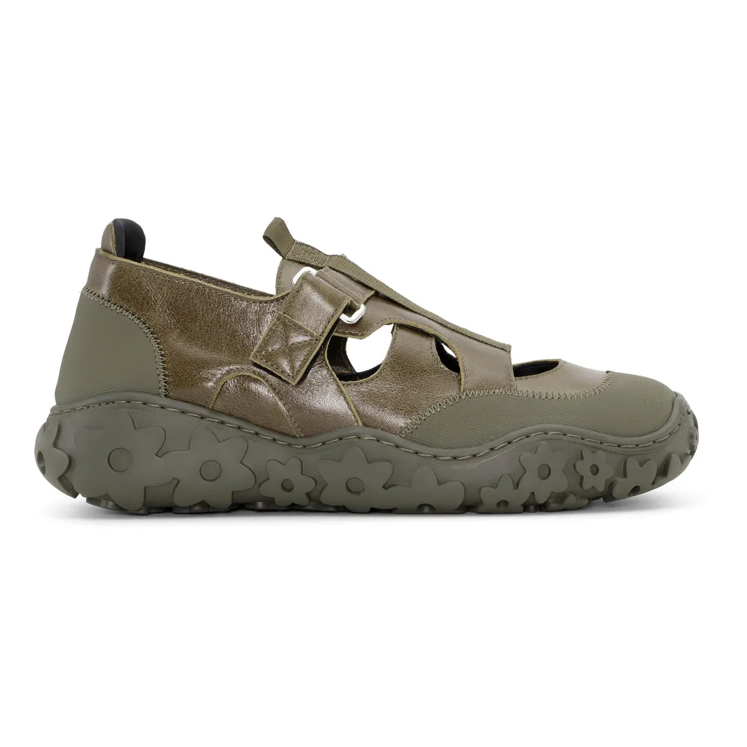 ARIA | SNEAKER TEXTURED LEATHER OLIVE sold by Cecilie Bahnsen