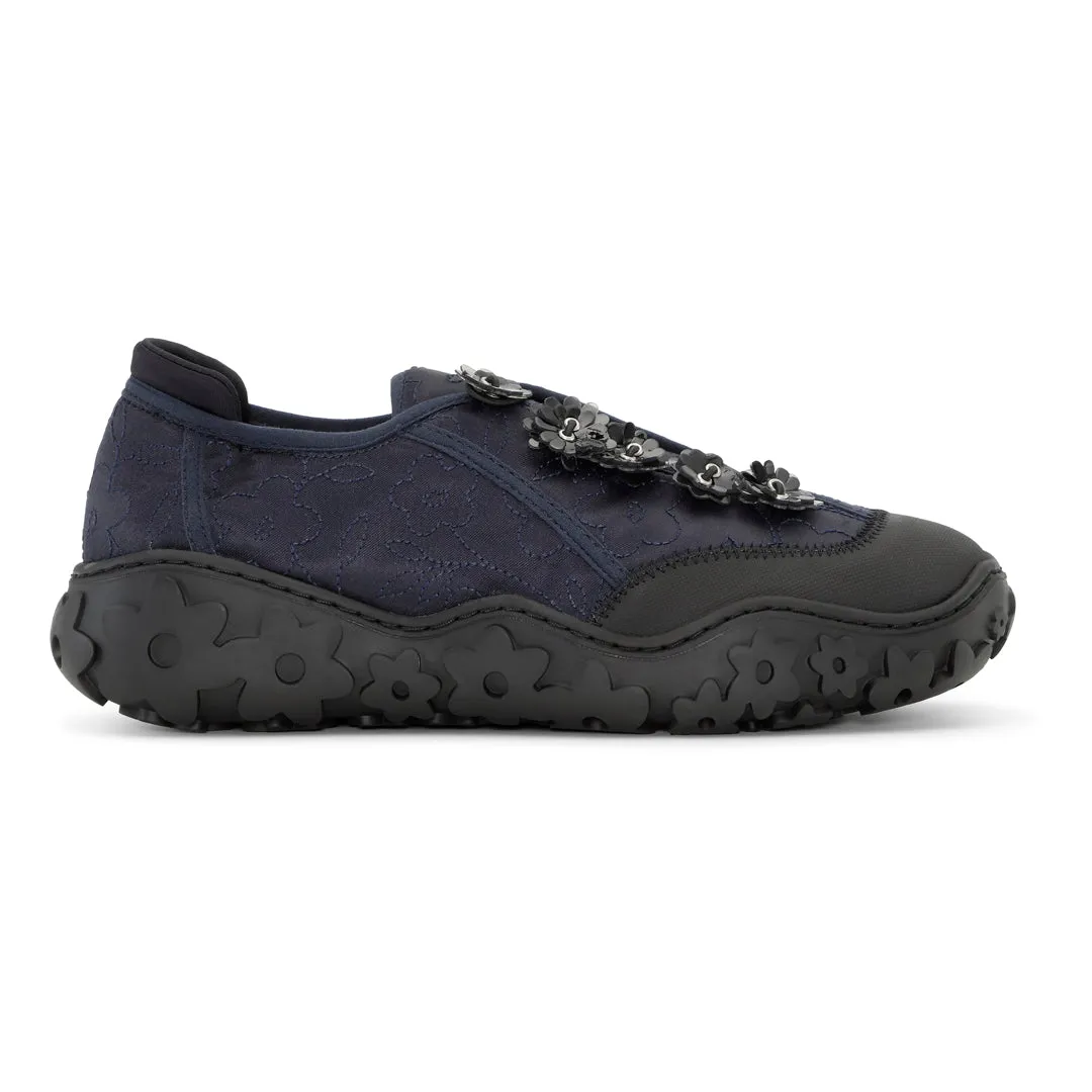 ALINA | SNEAKER EMBROIDERED SATIN NAVY sold by Cecilie Bahnsen product image thumbnail 5