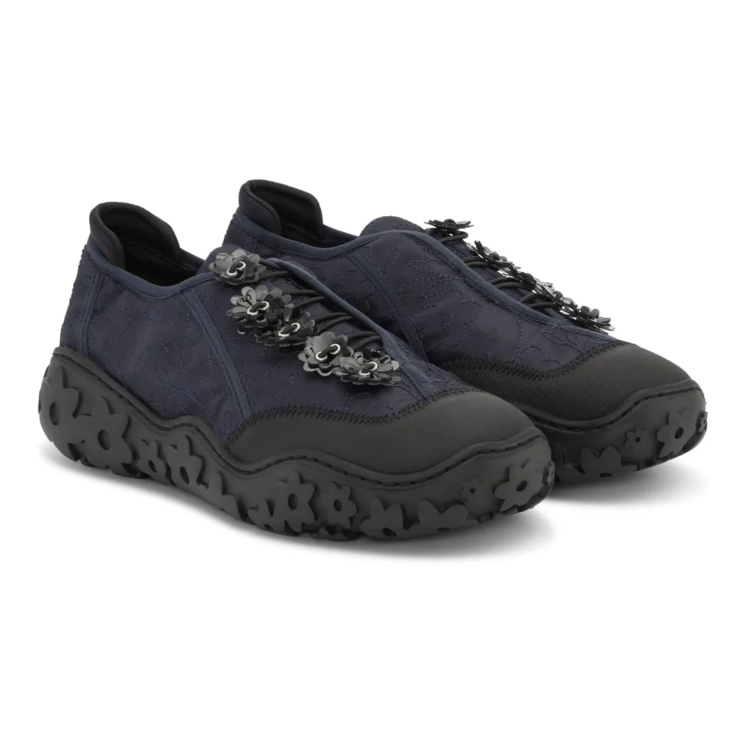 ALINA | SNEAKER EMBROIDERED SATIN NAVY sold by Cecilie Bahnsen product image thumbnail 4