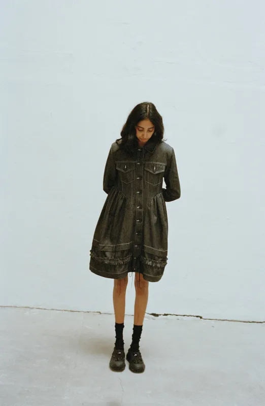 VERONA | DRESS DENIM BLACK made by Cecilie Bahnsen