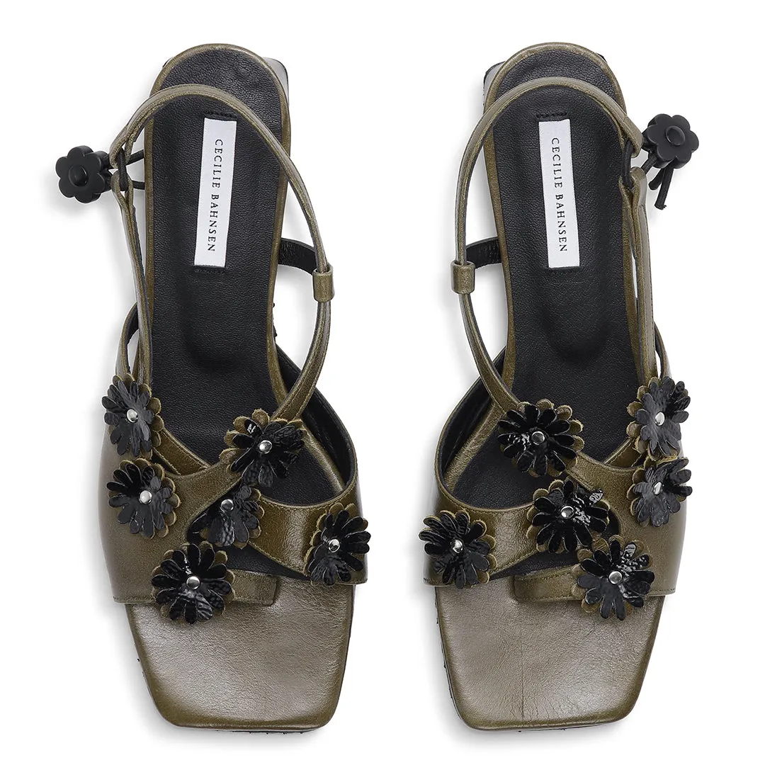 ARNA | SANDAL TEXTURED LEATHER OLIVE sold by Cecilie Bahnsen product image thumbnail 2