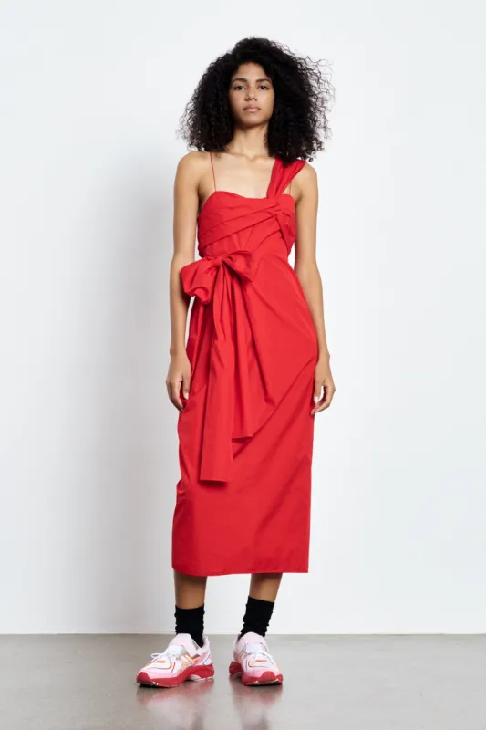 VALENTINA | DRESS COTTON POPPY RED made by Cecilie Bahnsen
