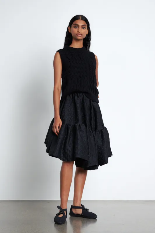 SARINA | SKIRT BOLSILLO MATELASS… BLACK made by Cecilie Bahnsen