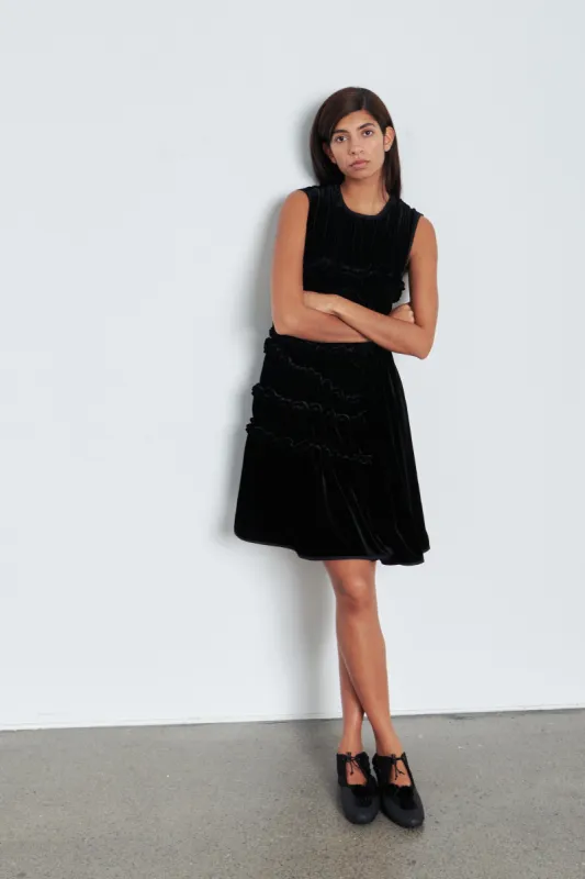 UKI | DRESS VELVET BLACK sold by Cecilie Bahnsen